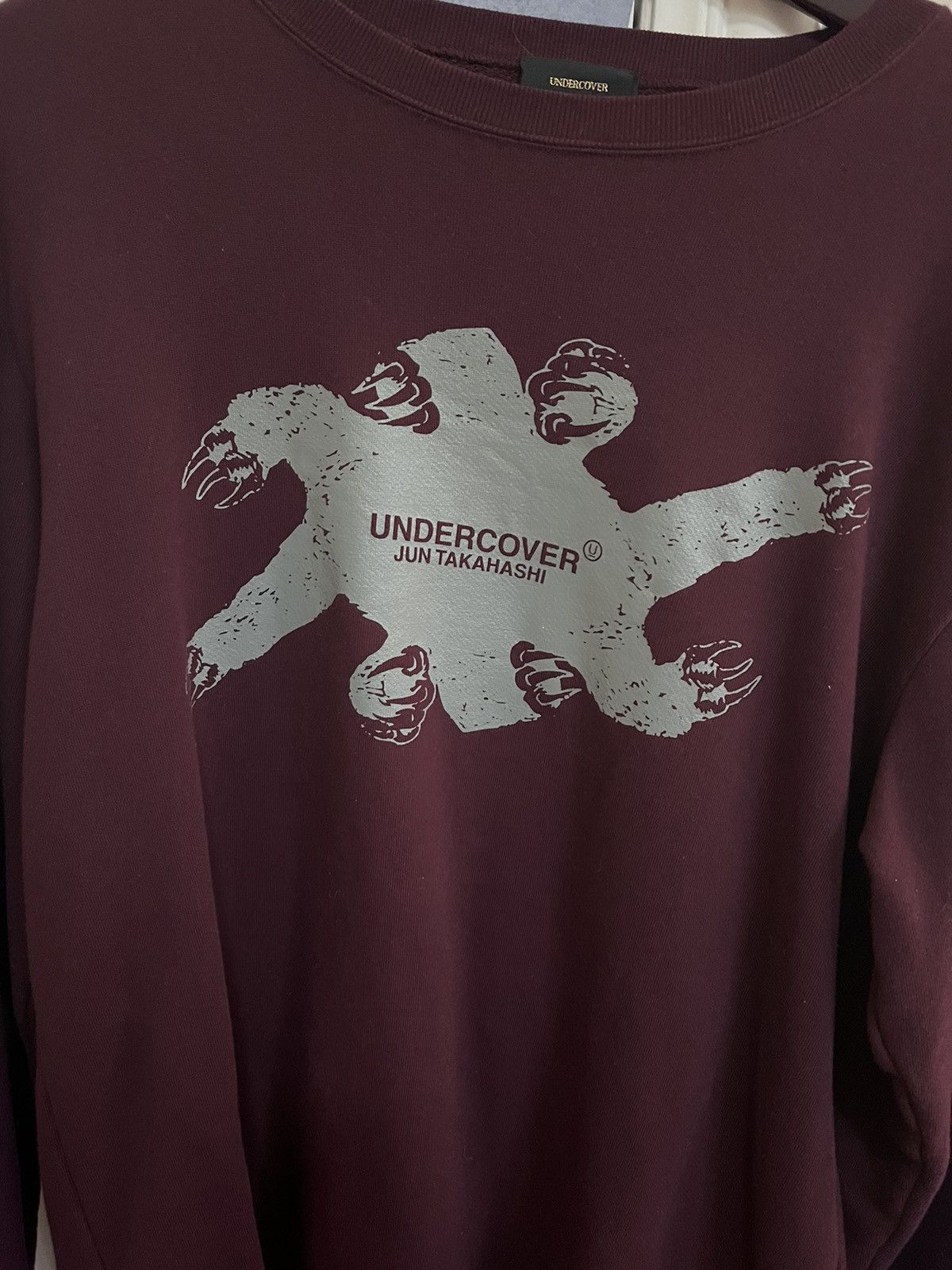 image of Jun Takahashi Burgundy Crewneck Size 4 in Red, Men's