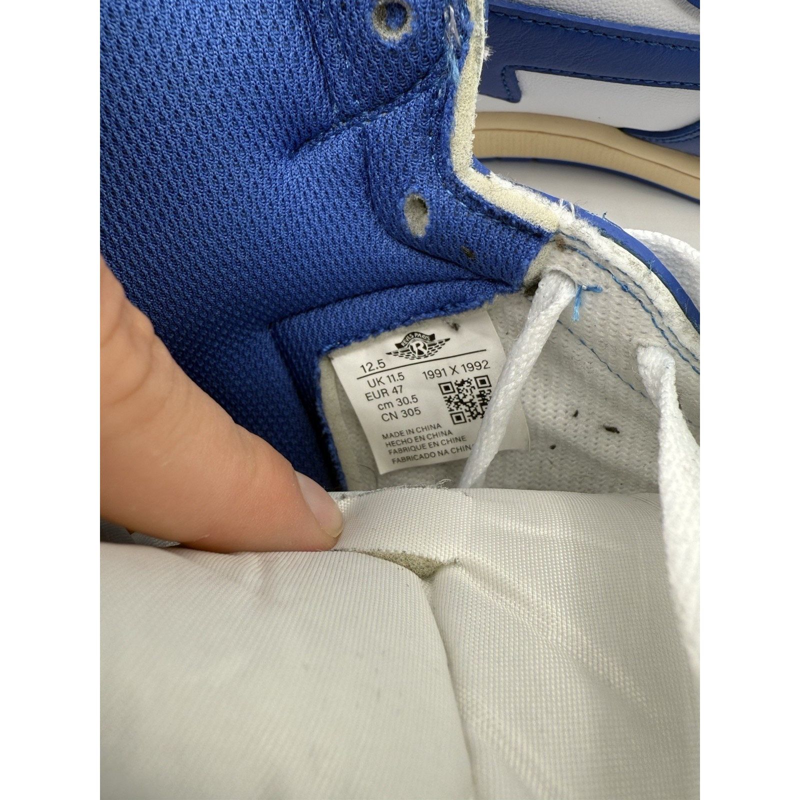 Reves Paris Reves Paris/Air Kiy ‘85 HI "Sport Blue" Los Angeles Sz 12.5 Size US 12.5 / EU 45-46 - 6 Thumbnail