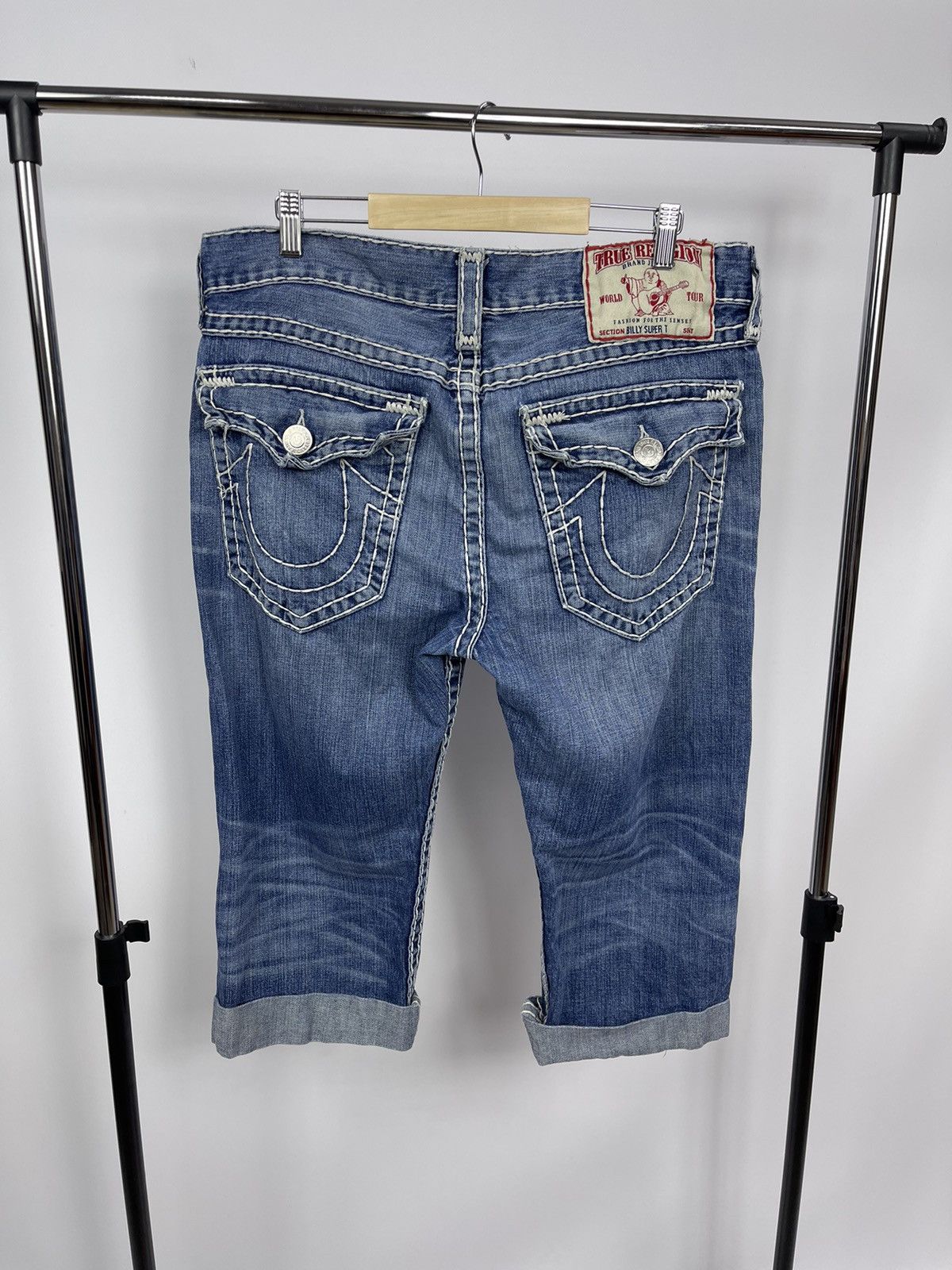 True Religion True Religion Shorts Billy Super T Y2K Denim Size 36 BlueUSA Size US 36 / EU 52 - 1 Thumbnail
