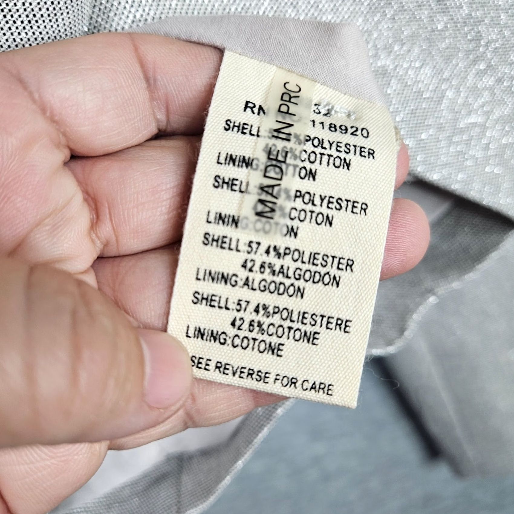 Vintage FRNCH Paris Women's Silver Lined Blazer Jacket M NEW Fabric Polyester/Cotton Zip Waist Logo Button Lined VINTAGE No? Size M / US 6-8 / IT 42-44 - 3 Thumbnail