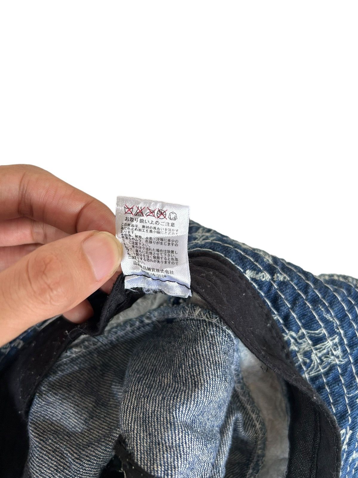 Japanese Brand × Kapital × Vintage Lee Denim Bucket Hats Full Print Bucket Hats Size ONE SIZE - 8 Thumbnail