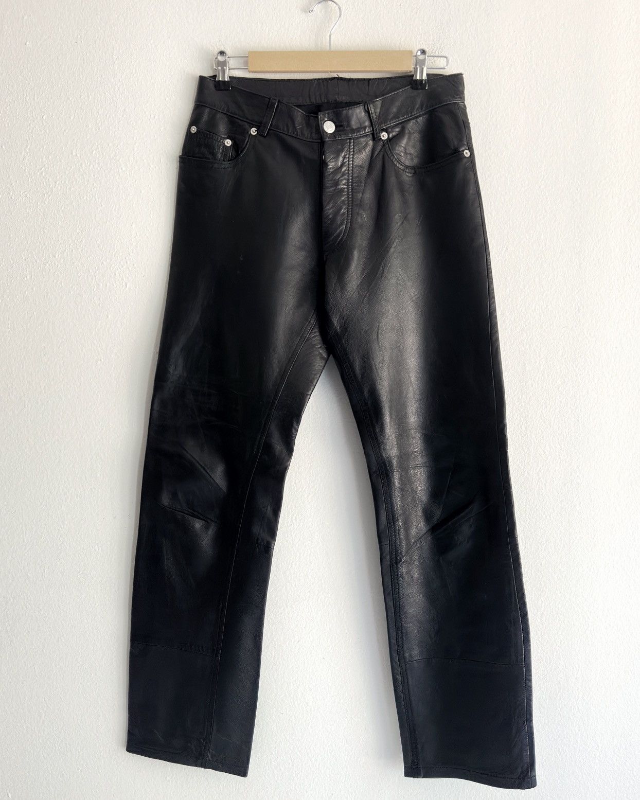 [本人期] 99’s HELMUT LANG LEATHER PANTS Helmut Lang F/W 1999 astro biker leather pants — JAMES VELORIA