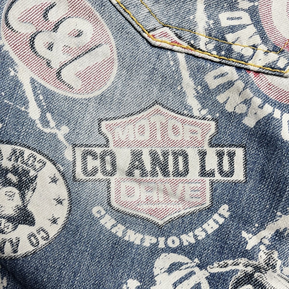 Japanese Brand Vintage co and lu all over print denim Size US 28 / EU 44 - 4 Thumbnail