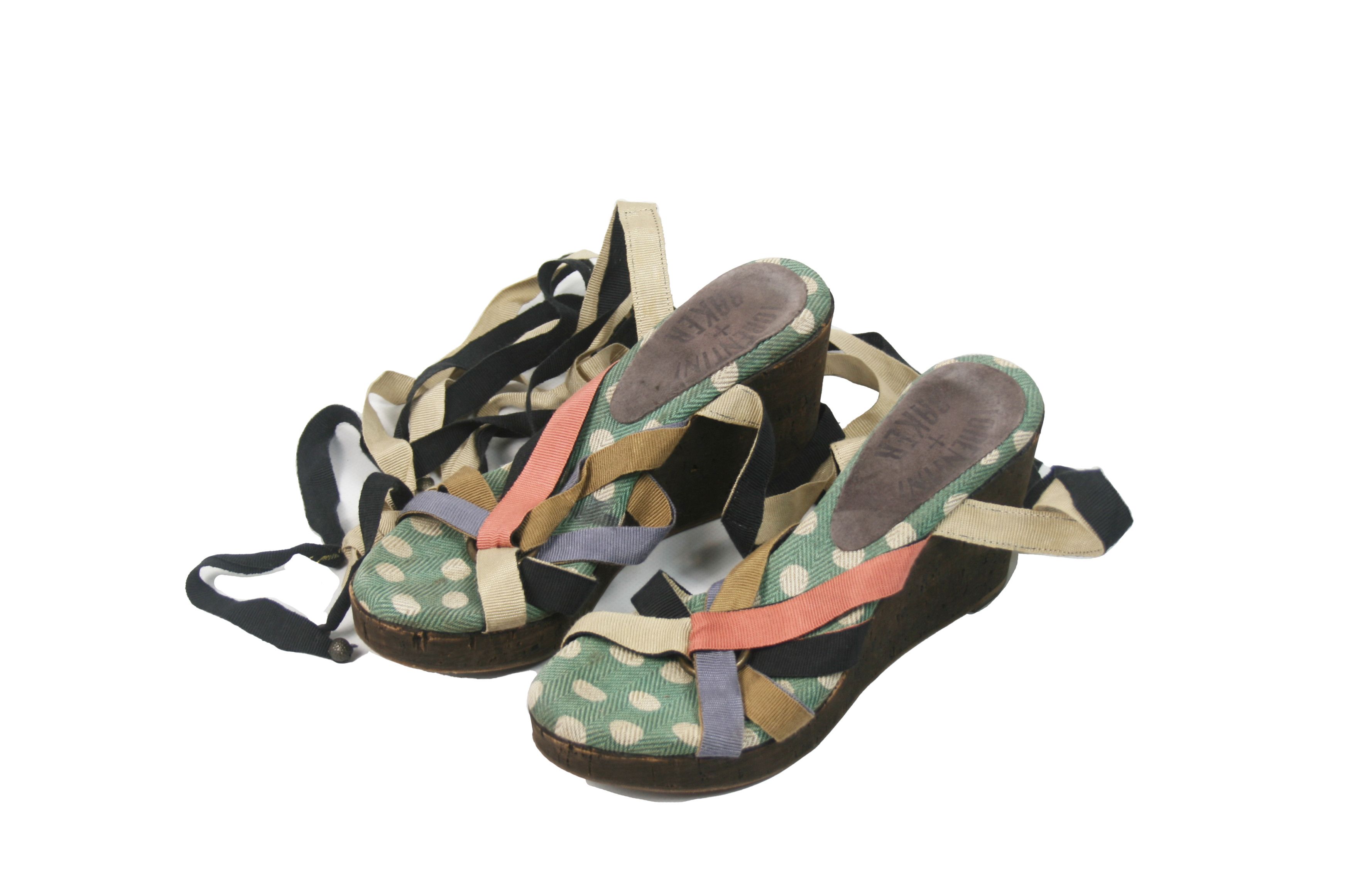 Fiorentini + Baker Ankle Straps Wedge Sandals Size US 7 / IT 37 - 1 Thumbnail