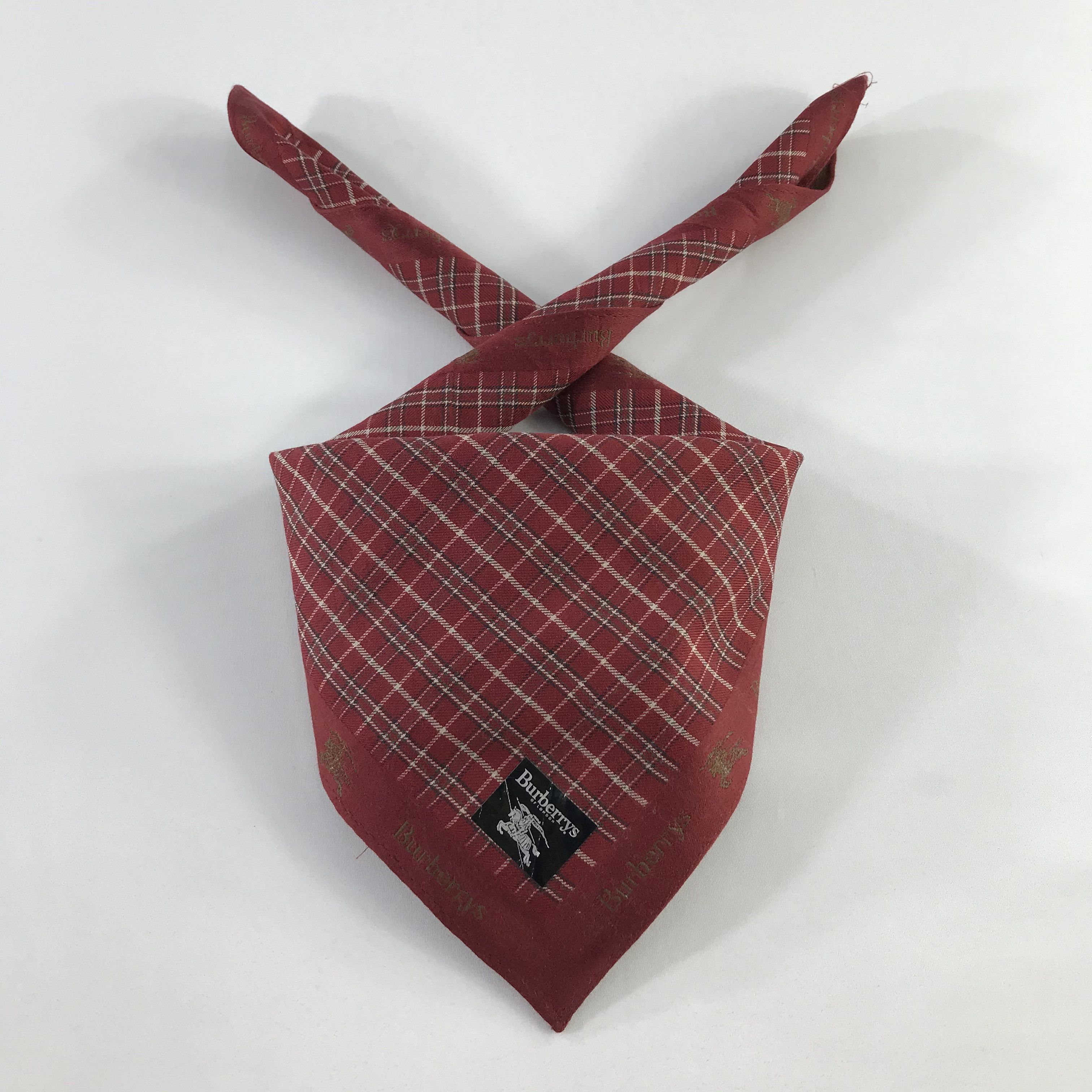 Burberry × Vintage Burberry Bandana / Handkerchief / Neckerchief - S854 Size ONE SIZE - 3 Thumbnail