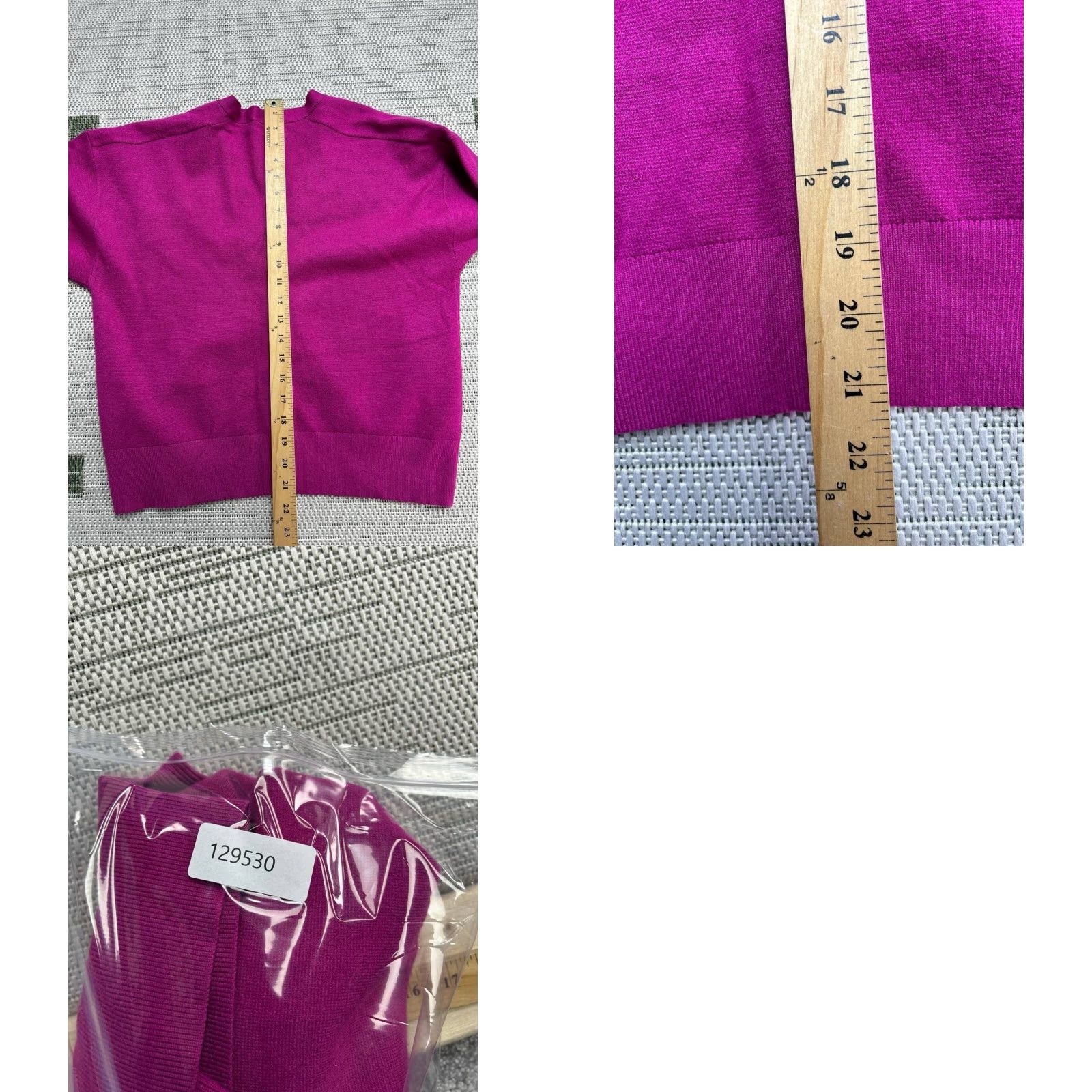 Theory Theory Cardigan Womens Small Wool Knit Wrap V-Neck Purple Size S / US 4 / IT 40 - 8 Thumbnail