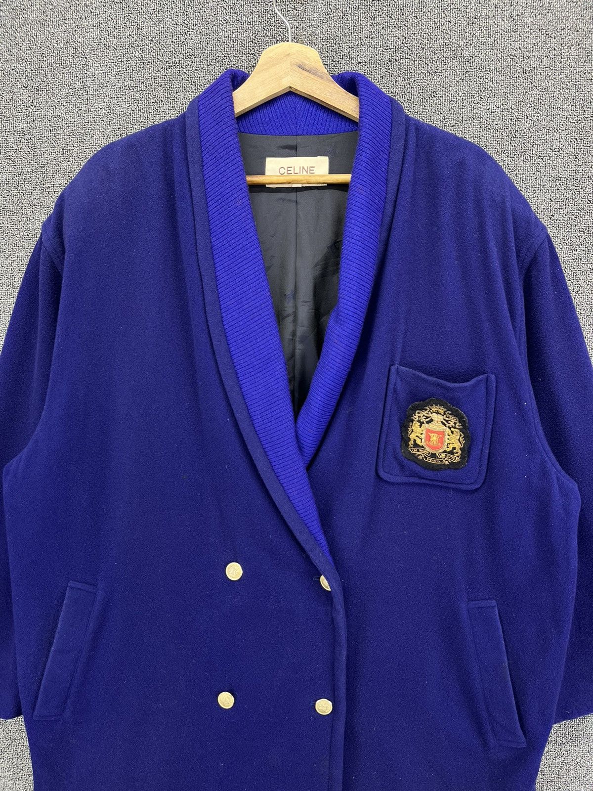 Celine Vintage 90s Celine Double Breasted Wool Jacket Size US L / EU 52-54 / 3 - 5 Thumbnail