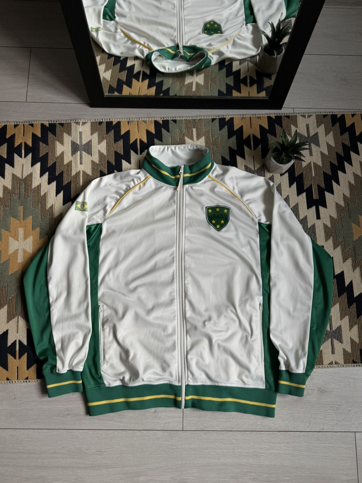 Vintage Vintage Brazil Blockcore Y2K Track Top Jacket Size US XL / EU 56 / 4 - 2 Thumbnail