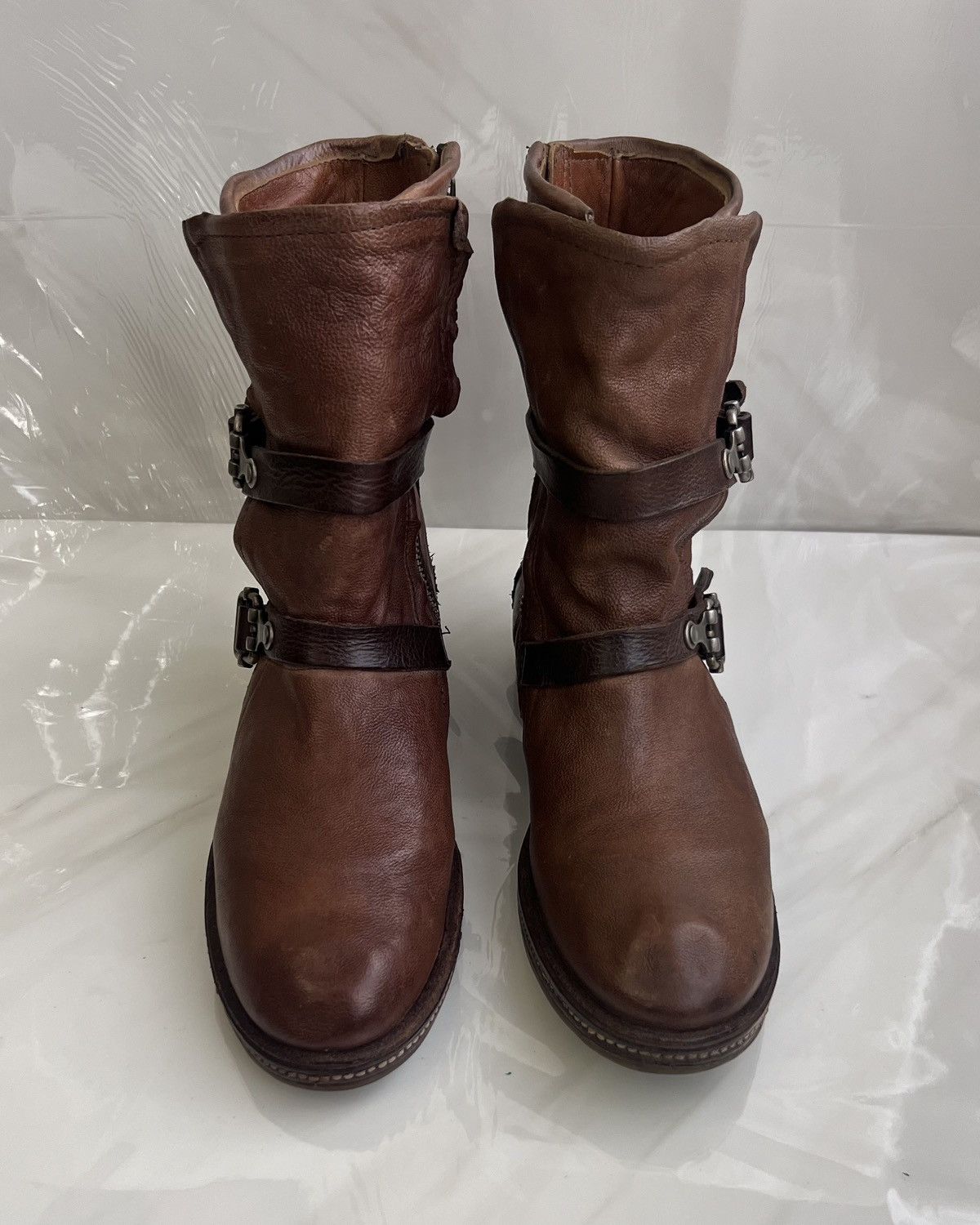 A.S.98 As 98 Airstep Zipper Boho Biker brown distressed boot Size US 8 / IT 38 - 12 Thumbnail