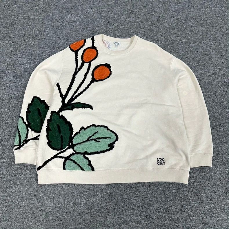 Loewe Loewe Heavy embroidered pullover sweater with seabuckthorn Size M / US 6-8 / IT 42-44 - 1 Thumbnail