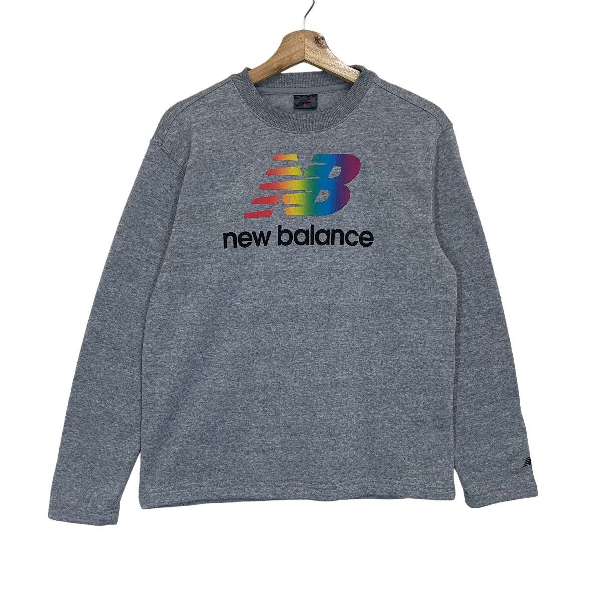 Japanese Brand New Balance Big Logo Crew Neck Sweatshirt Size M Size US M / EU 48-50 / 2 - 1 Thumbnail