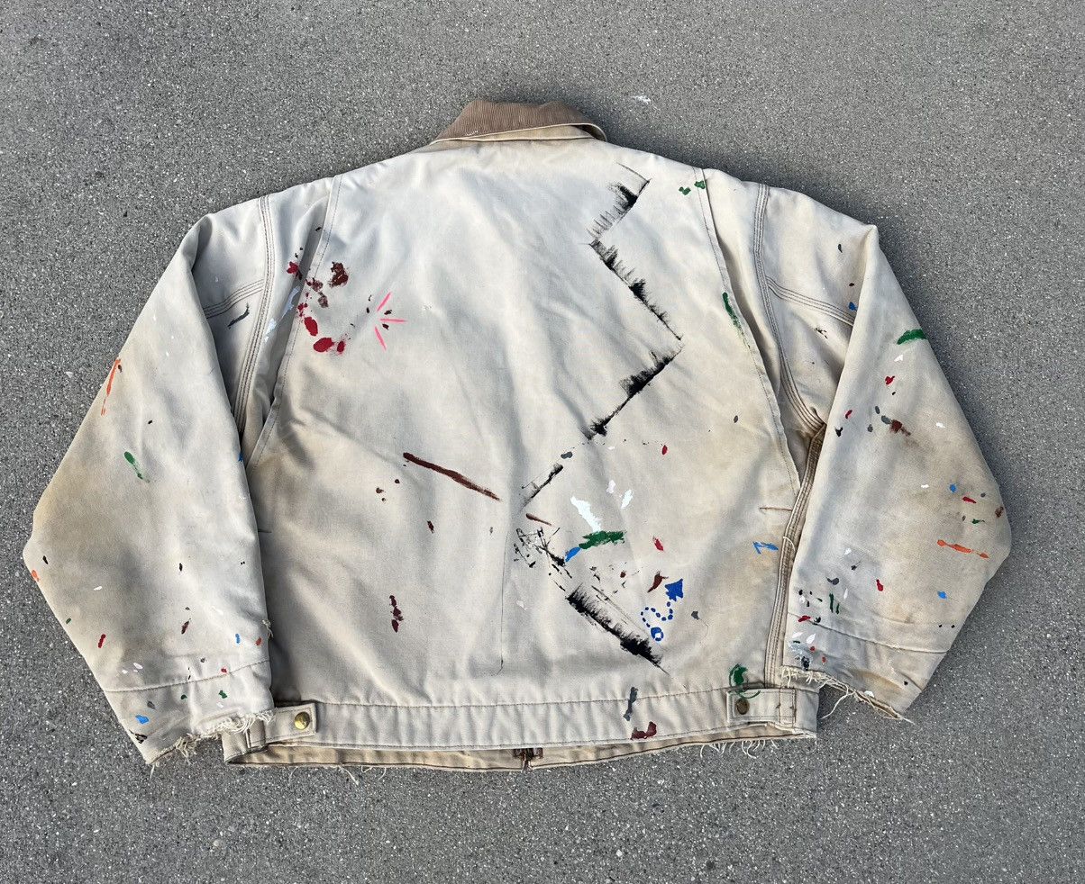 Carhartt Custom Vintage Carhartt Detroit Jacket Thrashed Distressed Size US XL / EU 56 / 4 - 8 Thumbnail