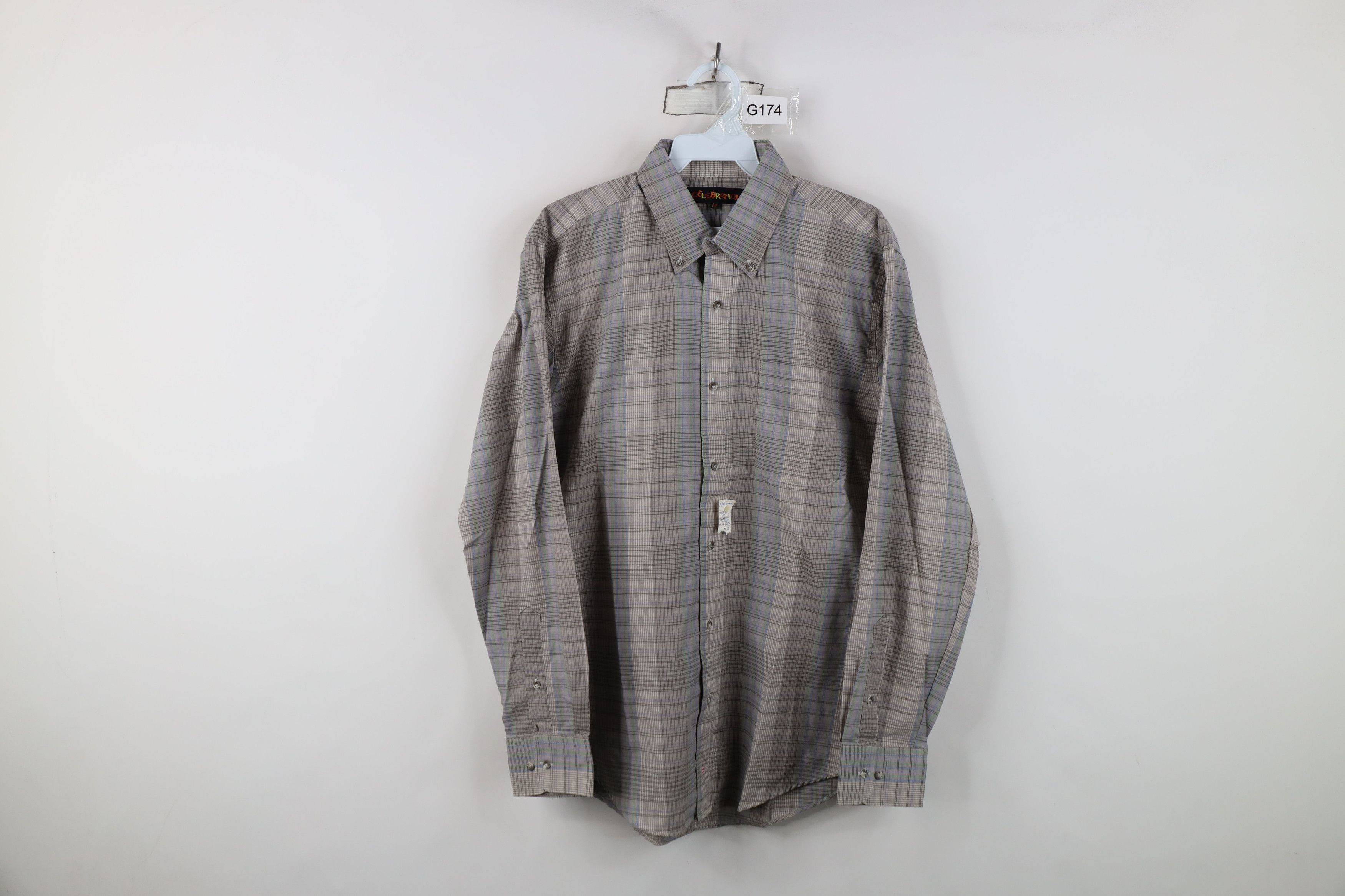 Vintage Deadstock Vintage 90s Streetwear Button Down Shirt Plaid Size US M / EU 48-50 / 2 - 1 Thumbnail