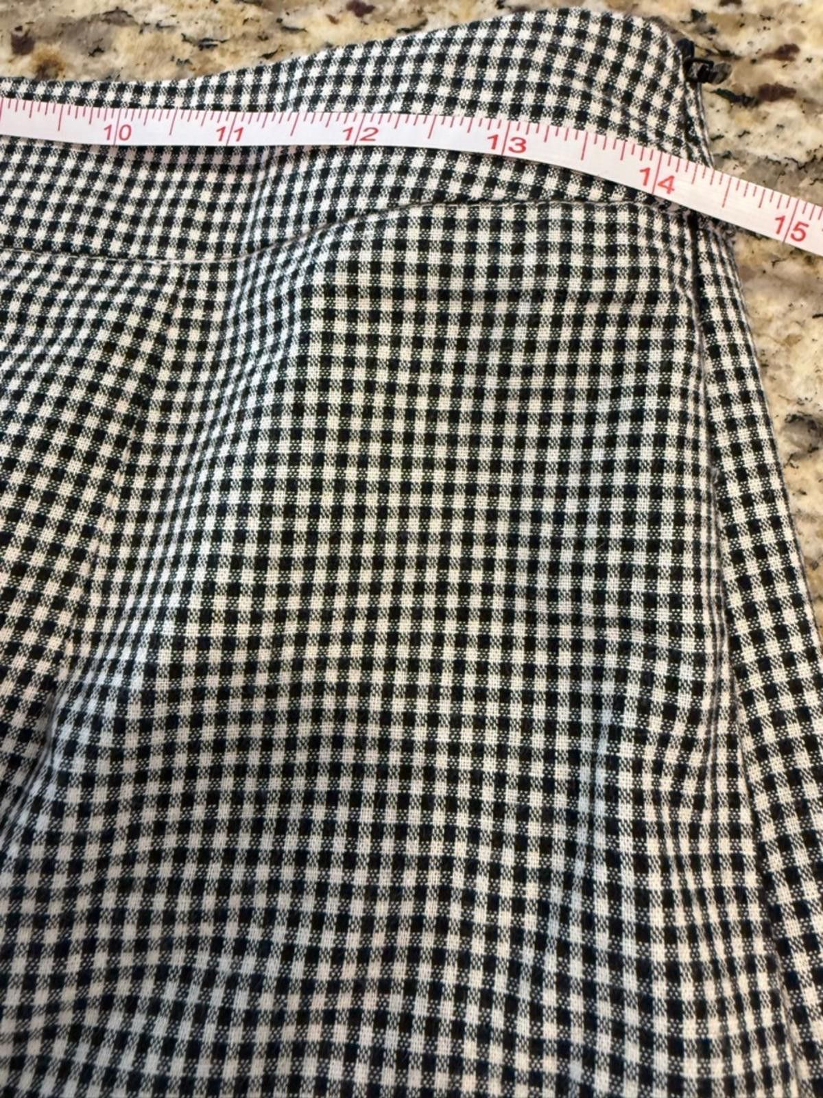 Polo Ralph Lauren POL black & white checkered dramatic asymmetrical skirt SM Size 28" / US 6 / IT 42 - 6 Thumbnail