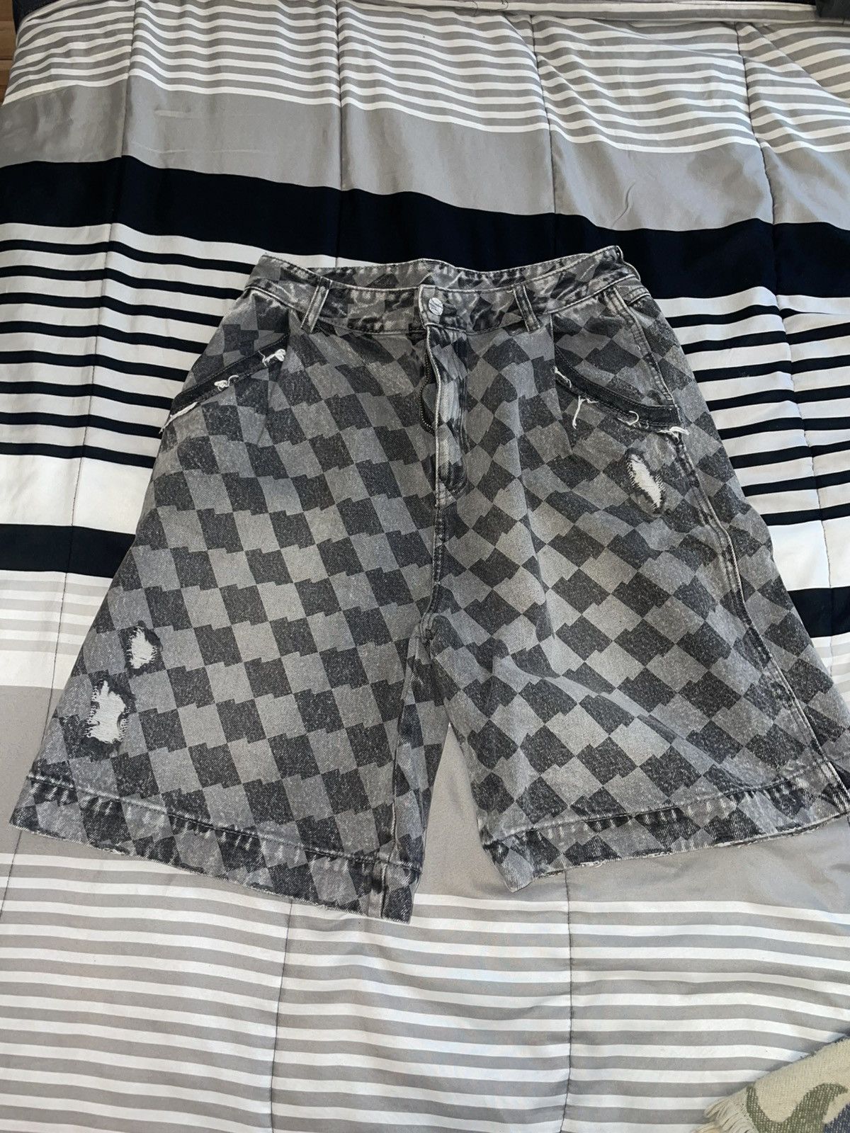 Ader Error ADER ERROR Gray Tenit Denim Shorts Size US 32 / EU 48 - 1 Thumbnail