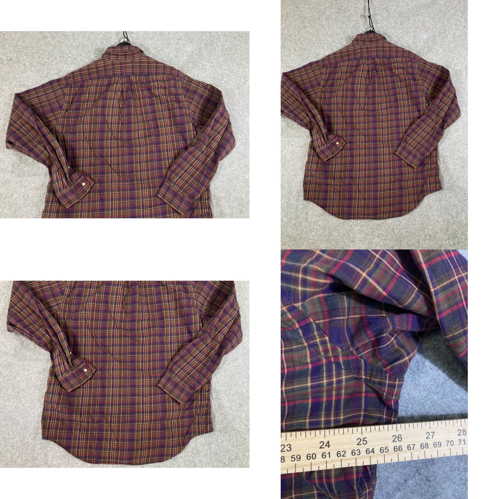 Ralph Lauren Ralph Lauren Button Down Shirt Mens XL Purple Green Plaid Long Sleeve Outdoor Shirt Size US XL / EU 56 / 4 - 8 Thumbnail