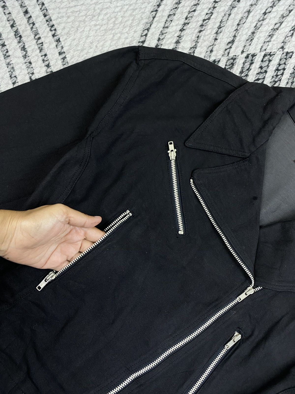 ADAM ET ROPE Vintage Adam Et Rope Double Collar Bikers Jacket Size S / US 4 / IT 40 - 7 Thumbnail