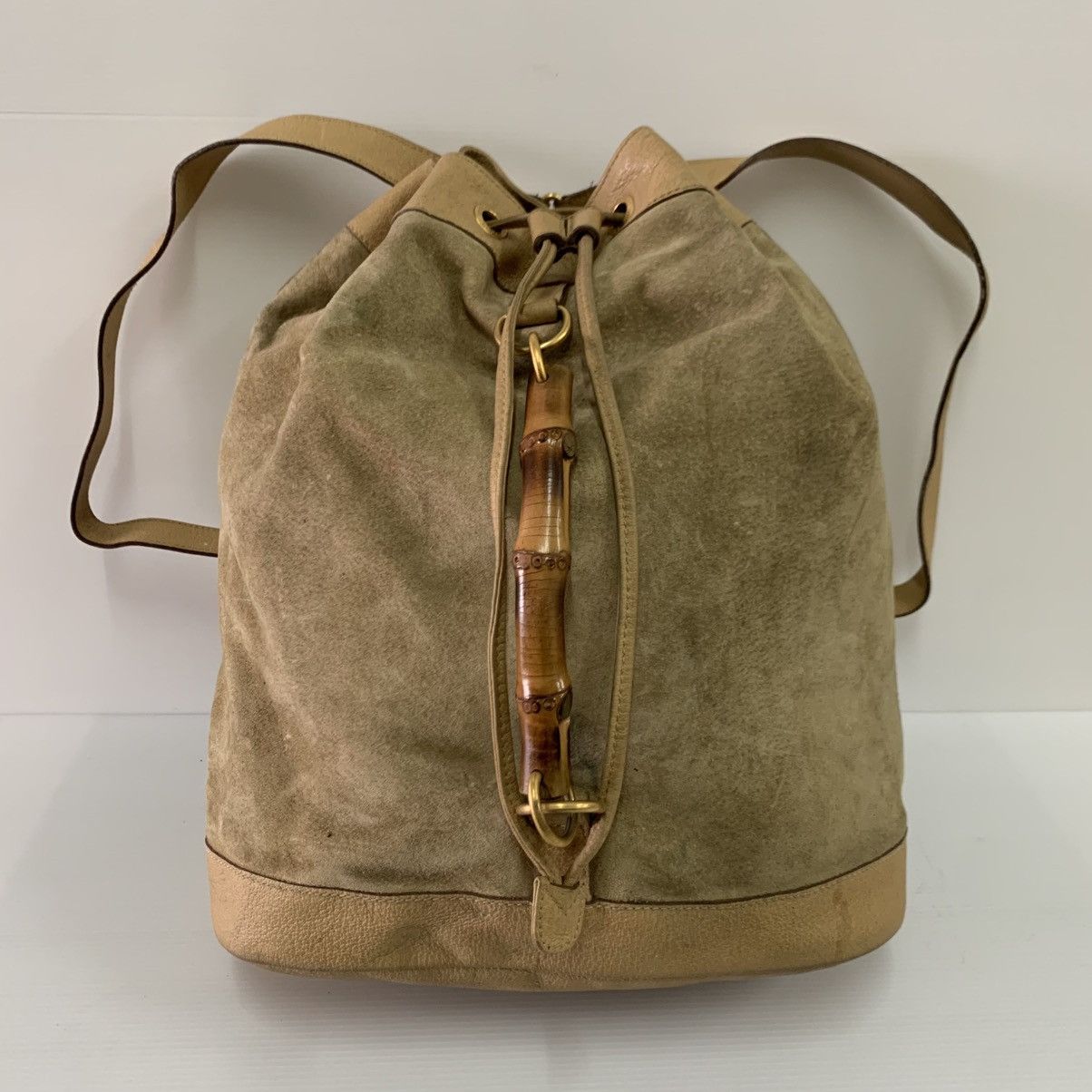 Gucci Gucci Vintage Suede Leather Backpack Bag Size ONE SIZE - 1 Thumbnail