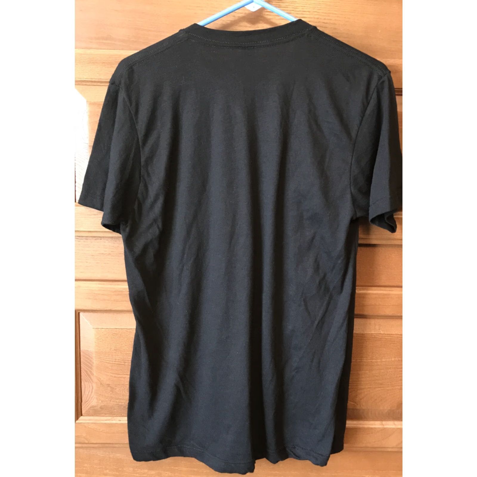 Tultex LARGE T Shirt Black Silver I Am The Light Of The World V-neck Life Light B557 Mens L Black Graphic Tee Religious Short Sleeve Cotton Blend Tultex Size US L / EU 52-54 / 3 - 2 Thumbnail