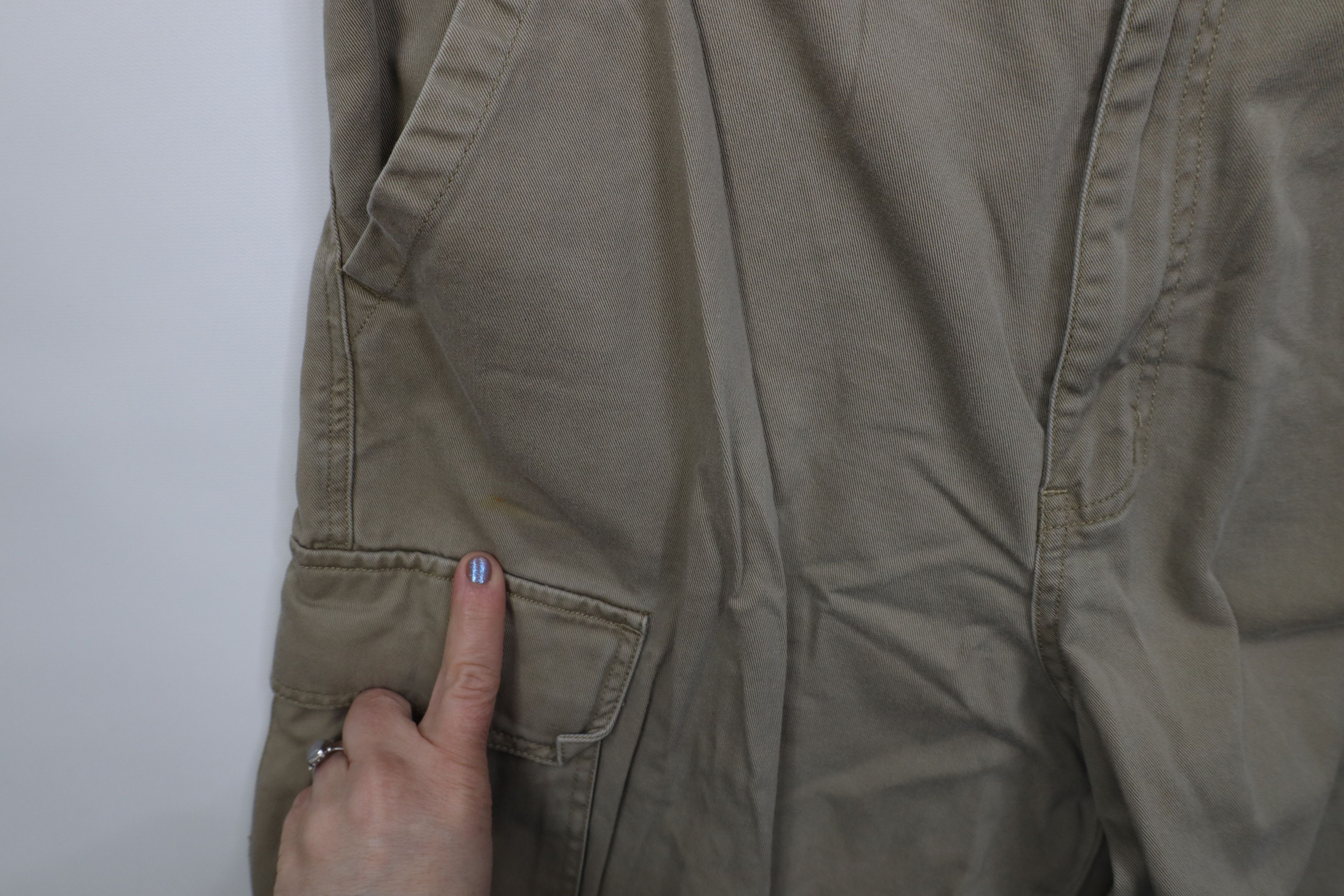 Aeropostale Vintage 90s Y2K Aeropostale Baggy Wide Leg Cargo Pants Beige Size US 36 / EU 52 - 7 Thumbnail