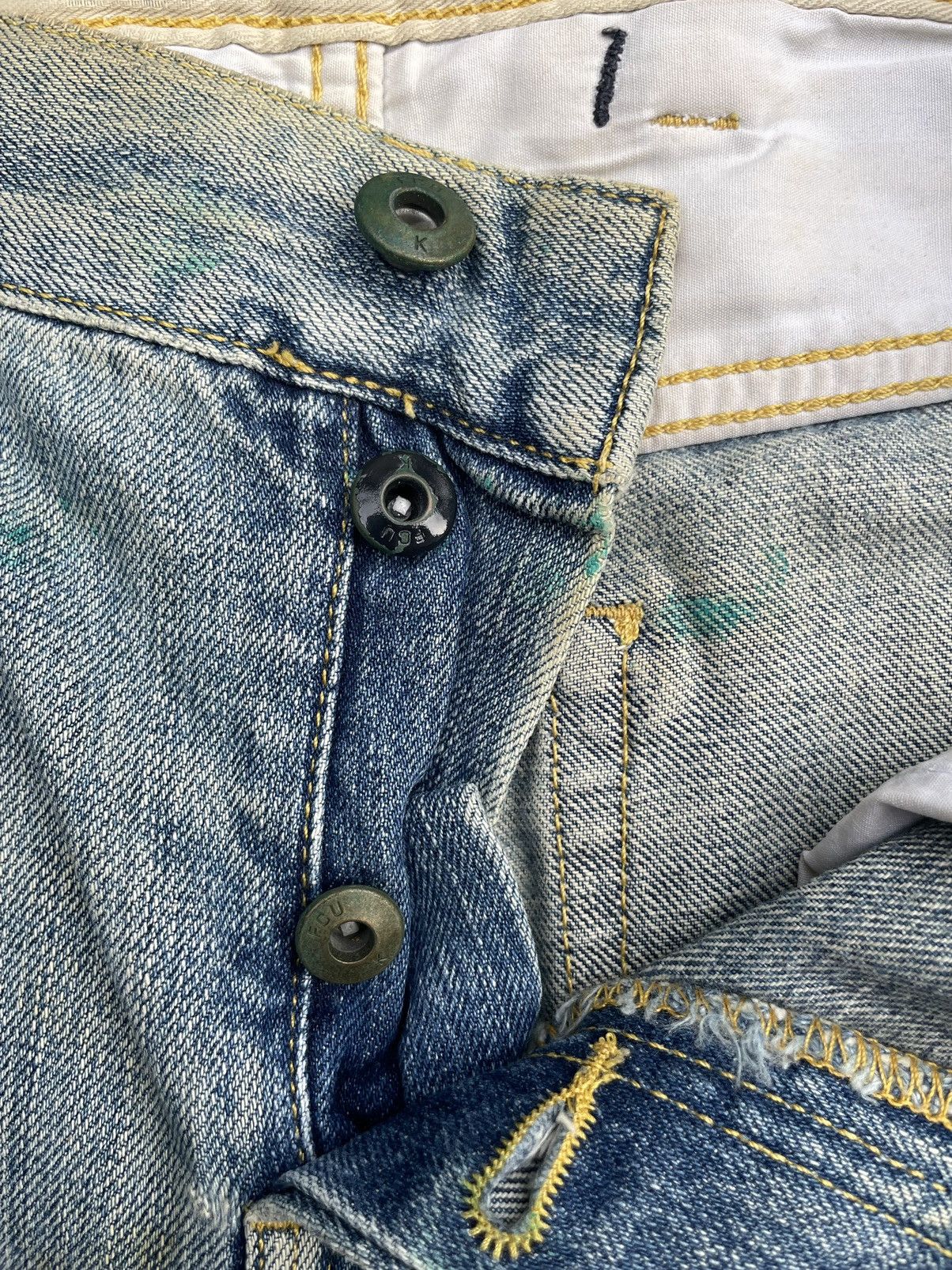 FCUK FCUK Faded & Distresed Denim Size US 33 - 20 Thumbnail
