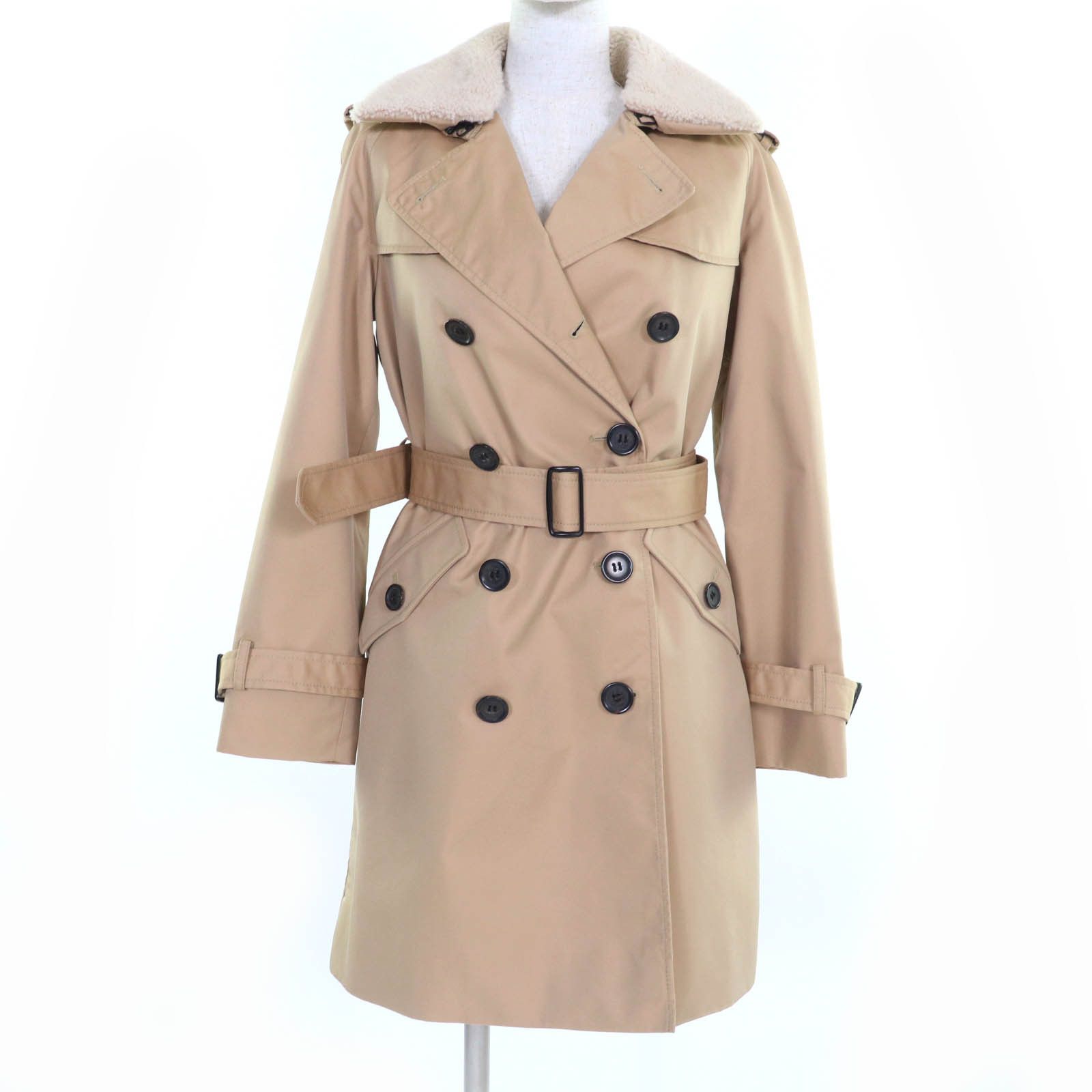 Coach Coach COACH Lamb fur collar Wool Lining Cotton Trench Coat Cotton Outerwear F20489 DUTY FREE for USA Size ONE SIZE - 1 Thumbnail