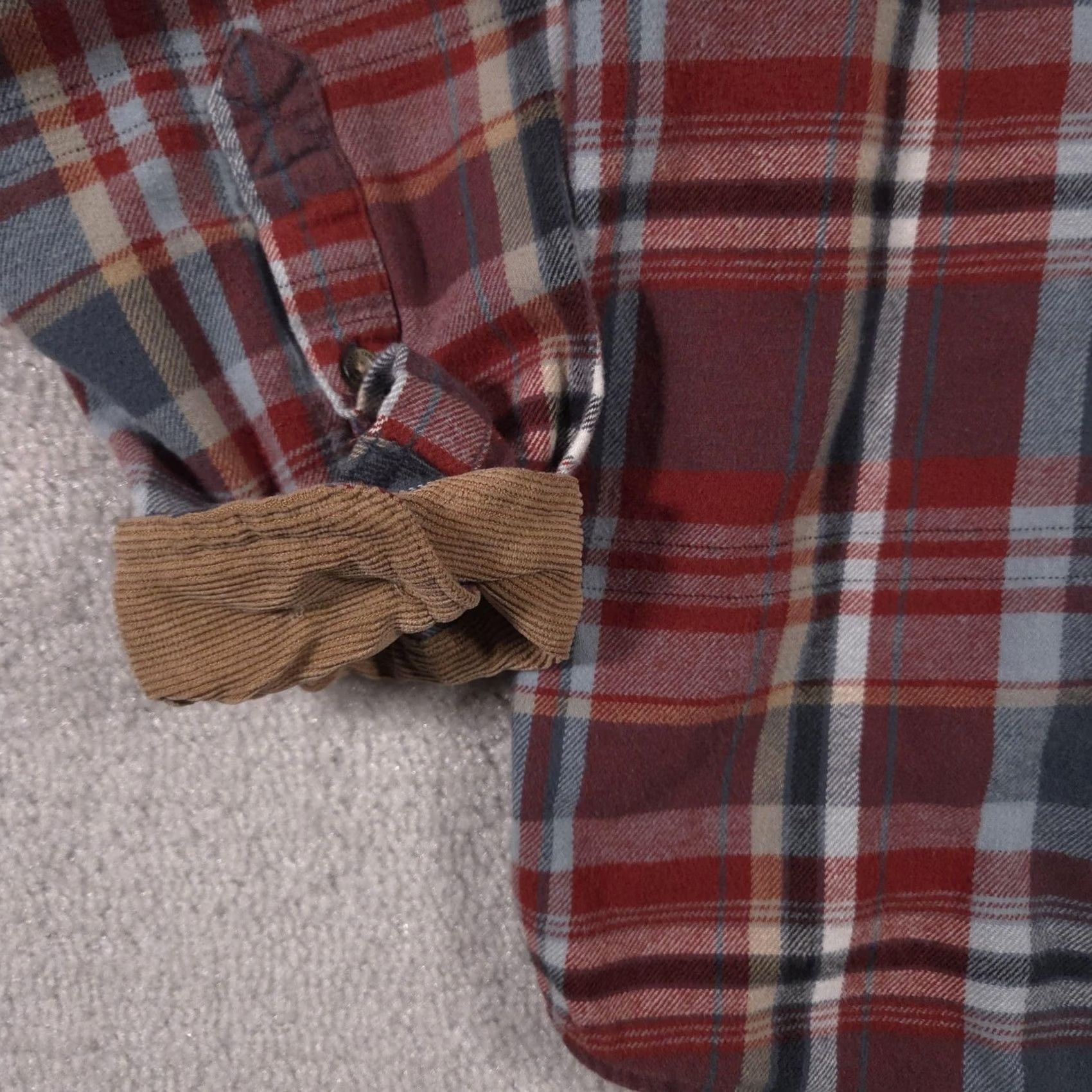 Vintage VINTAGE Legendary Whitetails Flannel Shirt Mens LT Buck Camp Corduroy Collar Button-Up Plaid Size US L / EU 52-54 / 3 - 6 Thumbnail