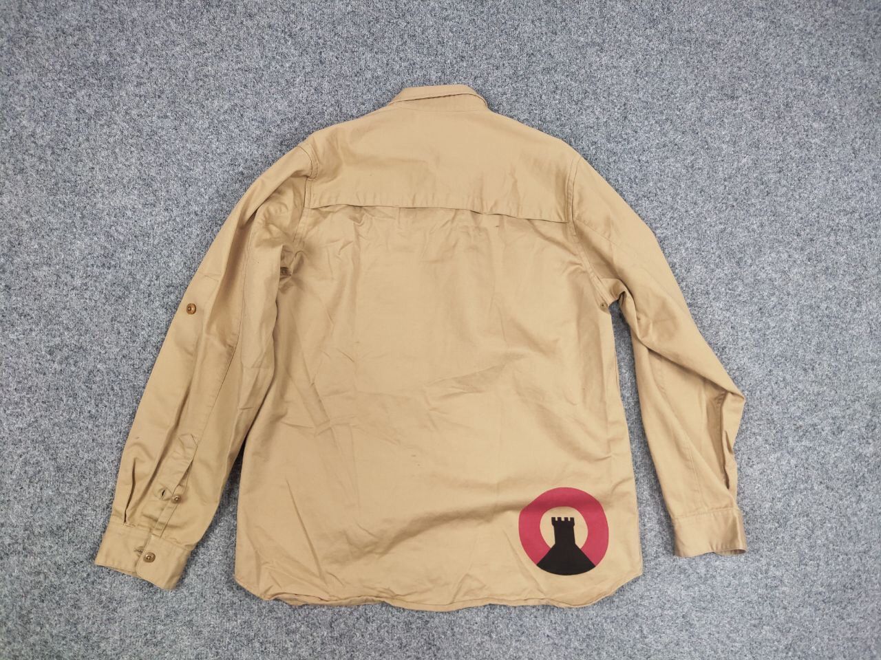 Folk Folk Design Camden Town Beige Logo Casual Button Down Shirt Size US L / EU 52-54 / 3 - 12 Thumbnail