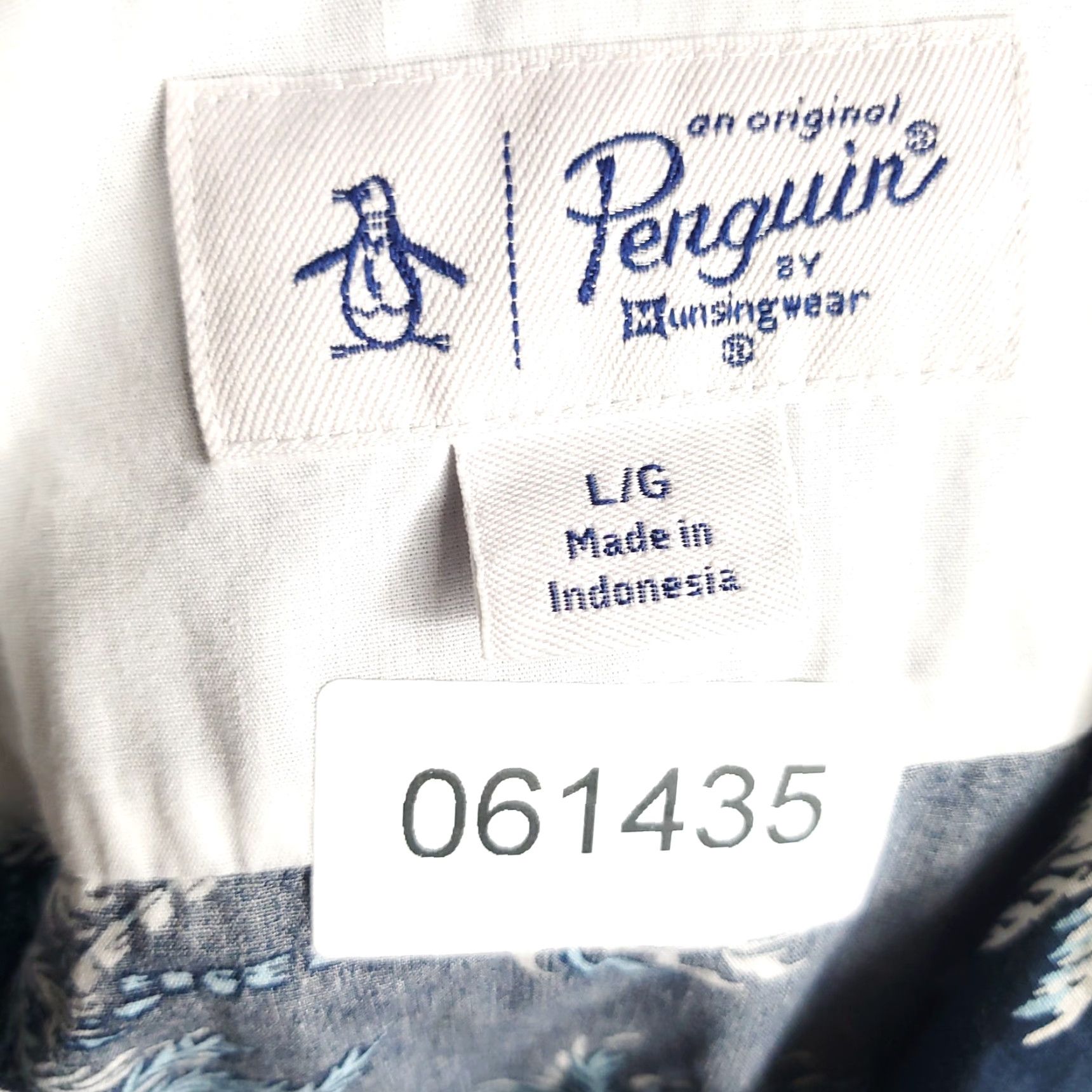Original Penguin VINTAGE Penguin Shirt Mens Large Hawaiian Graphic Print Cotton Summer Casual Short Sleeve Blue Size US L / EU 52-54 / 3 - 7 Thumbnail