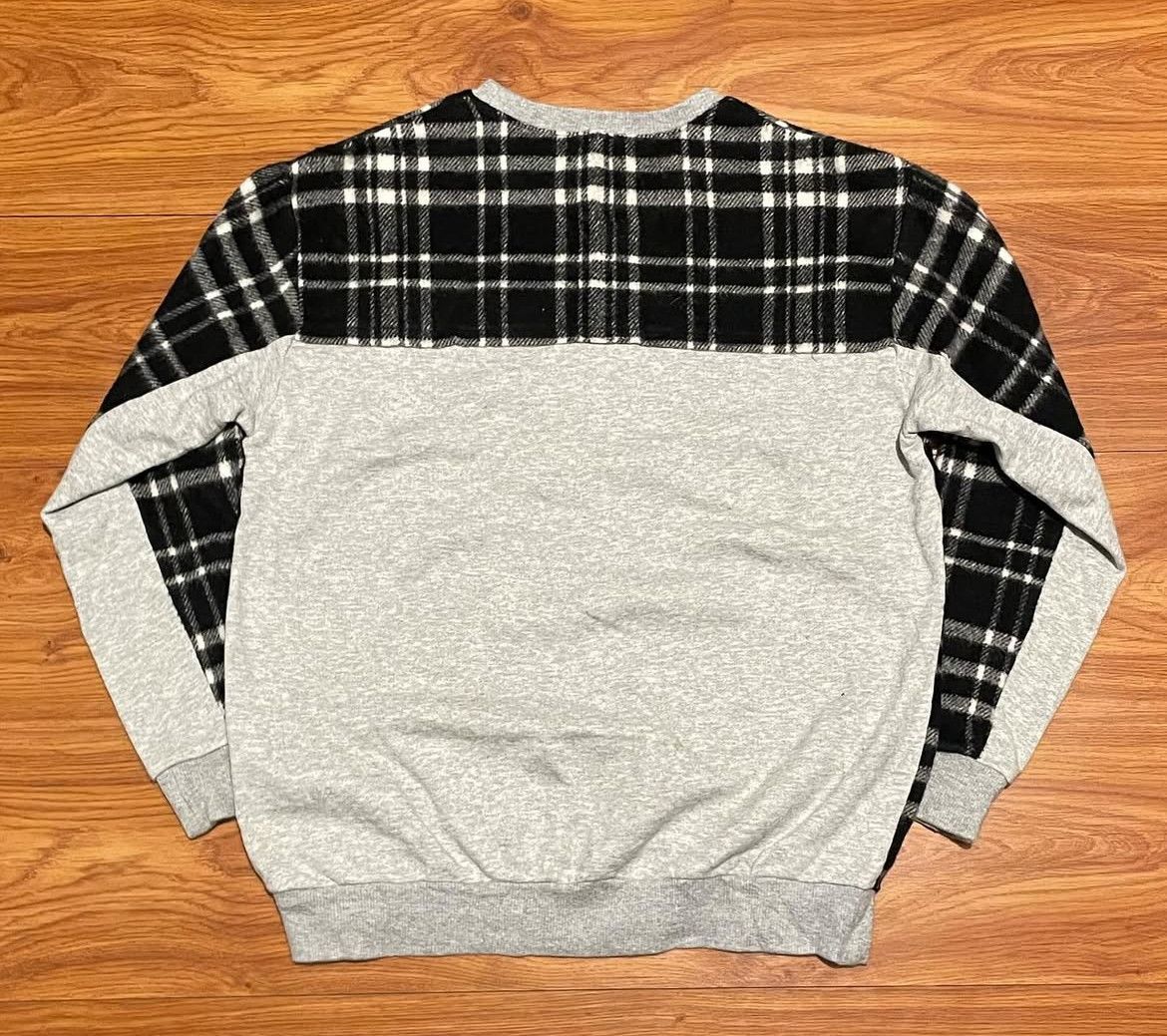 Stussy 2000s Stussy Logo Plaid Hybrid Sweatshirt Size US M / EU 48-50 / 2 - 3 Thumbnail