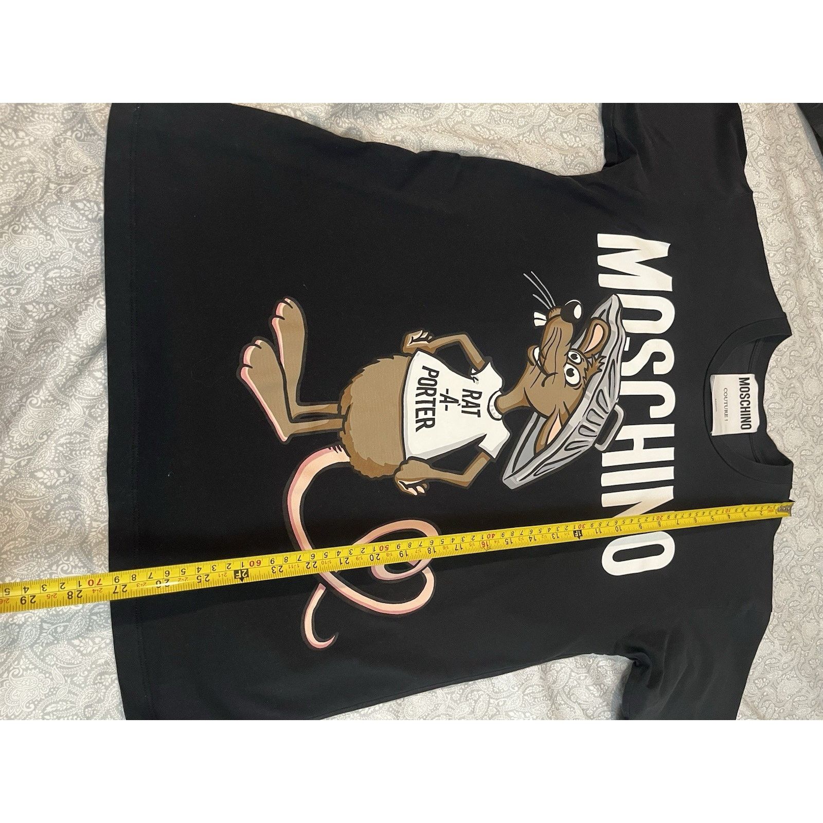 Moschino Authentic Moschino Couture Rat-A-Porter T-Shirt Black Italy Size US XXS / EU 40 - 8 Thumbnail