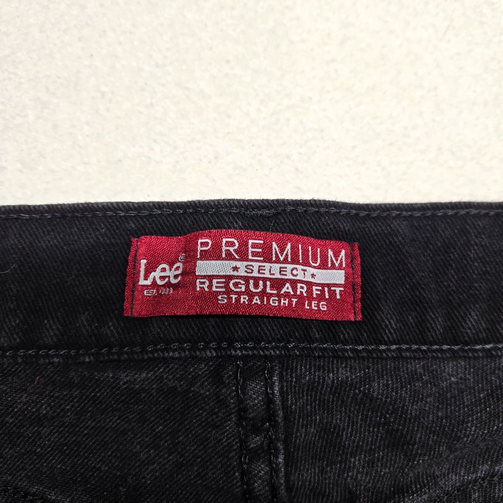 Lee LEE Jeans Black 38x30 Regular Fit Straight Denim Pants Mens Adult XS? Size US 38 / EU 54 - 3 Thumbnail