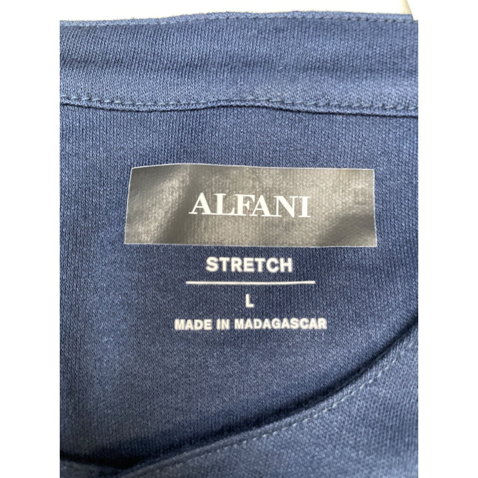Alfani Alfani Mens Navy Blue Long Sleeve Basic Knit Shirt SIze L SK Size US L / EU 52-54 / 3 - 5 Thumbnail