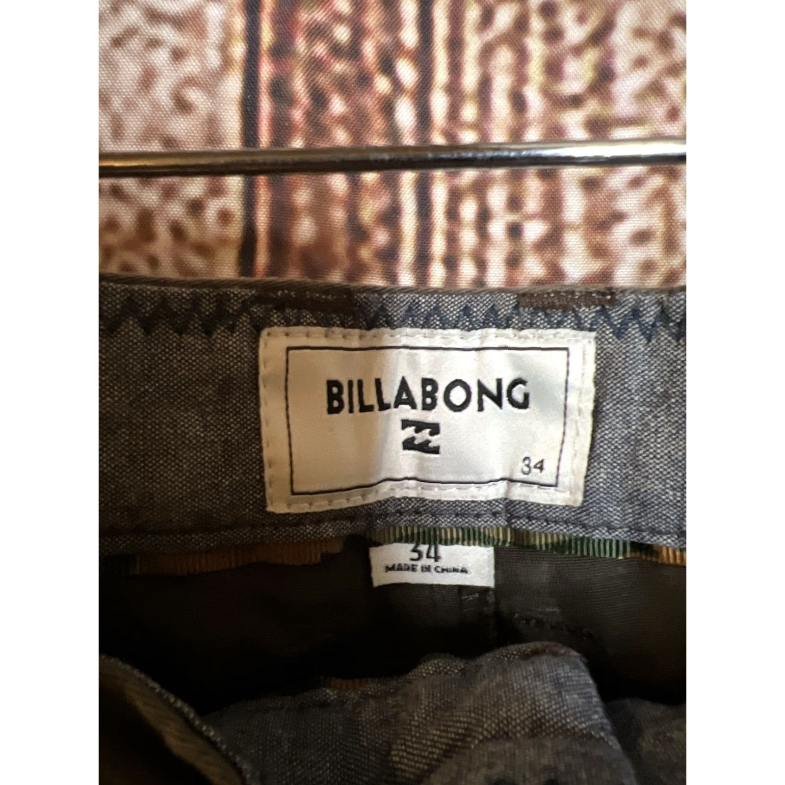 Billabong Billabong Mens Chino Pants Regular 34 32 Green Inseam 32 Shirt? Size US 34 / EU 50 - 3 Thumbnail