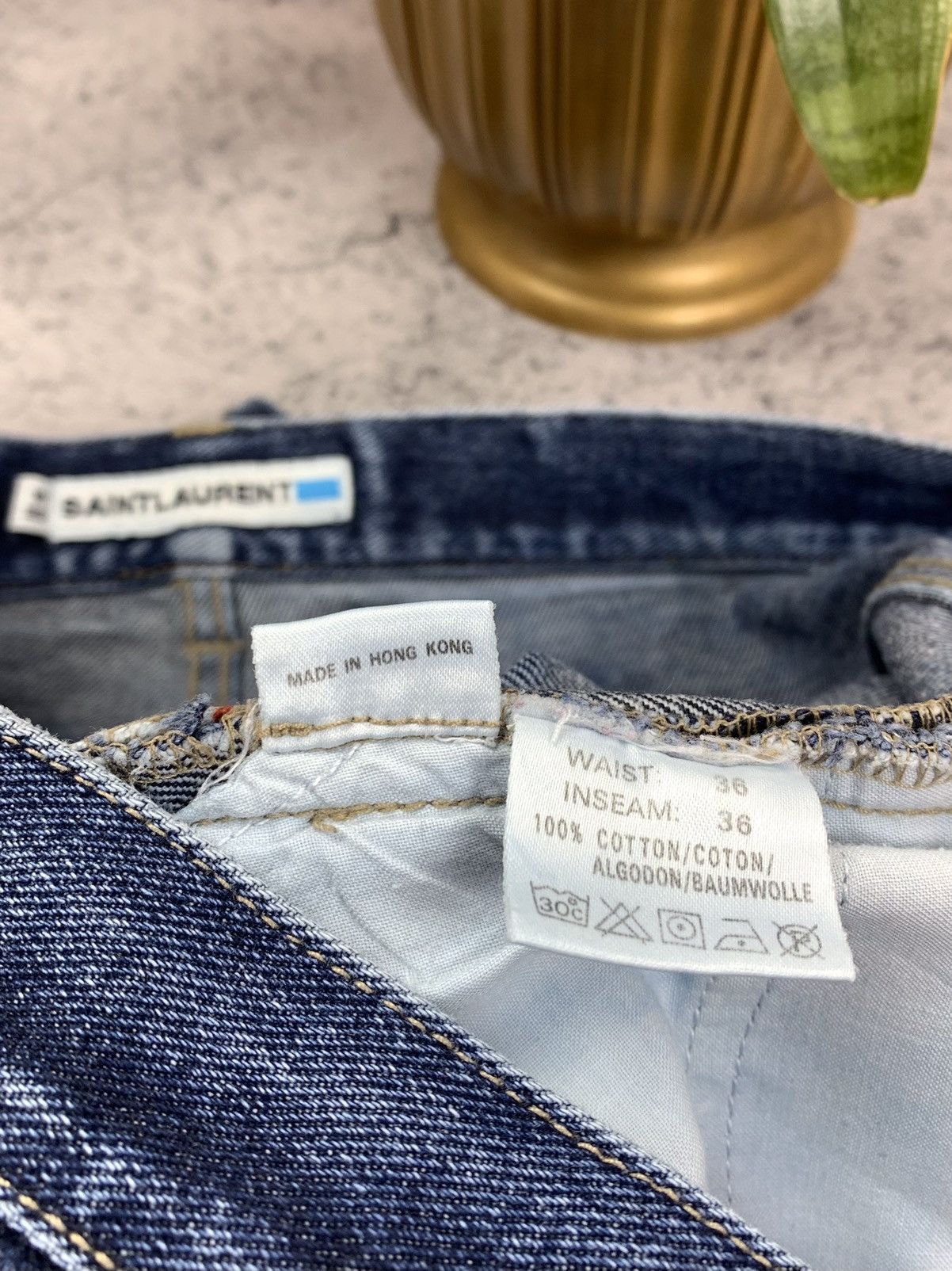 Yves Saint Laurent Saint Laurent Vintage YSL Denim Mens Jeans Size 36 Size US 36 / EU 52 - 10 Thumbnail