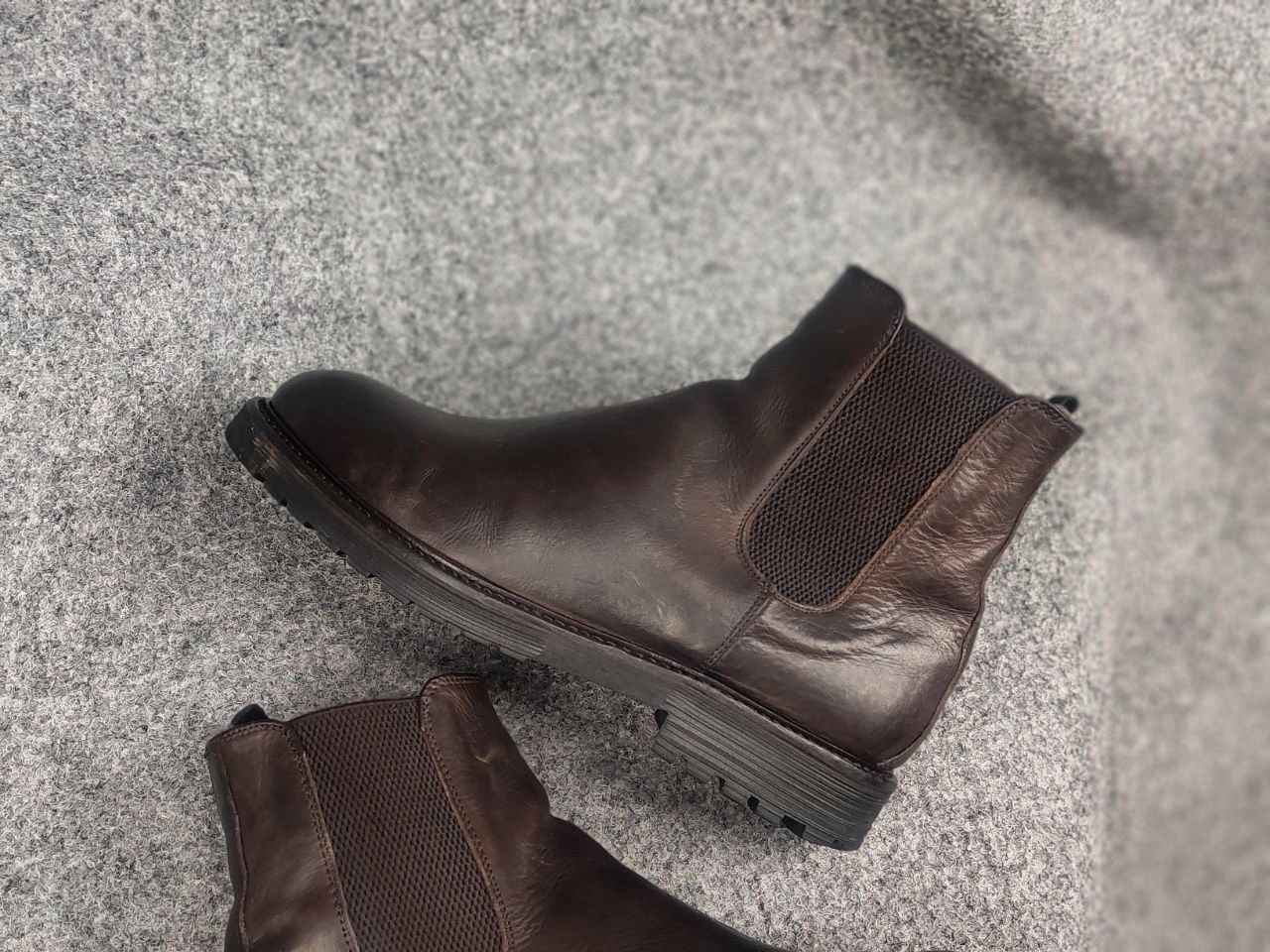 Le Grande Bleu (L.G.B.) St. Moritz Design leather fur chelsea Ankle Pull On Boots Size US 10 / IT 40 - 4 Thumbnail
