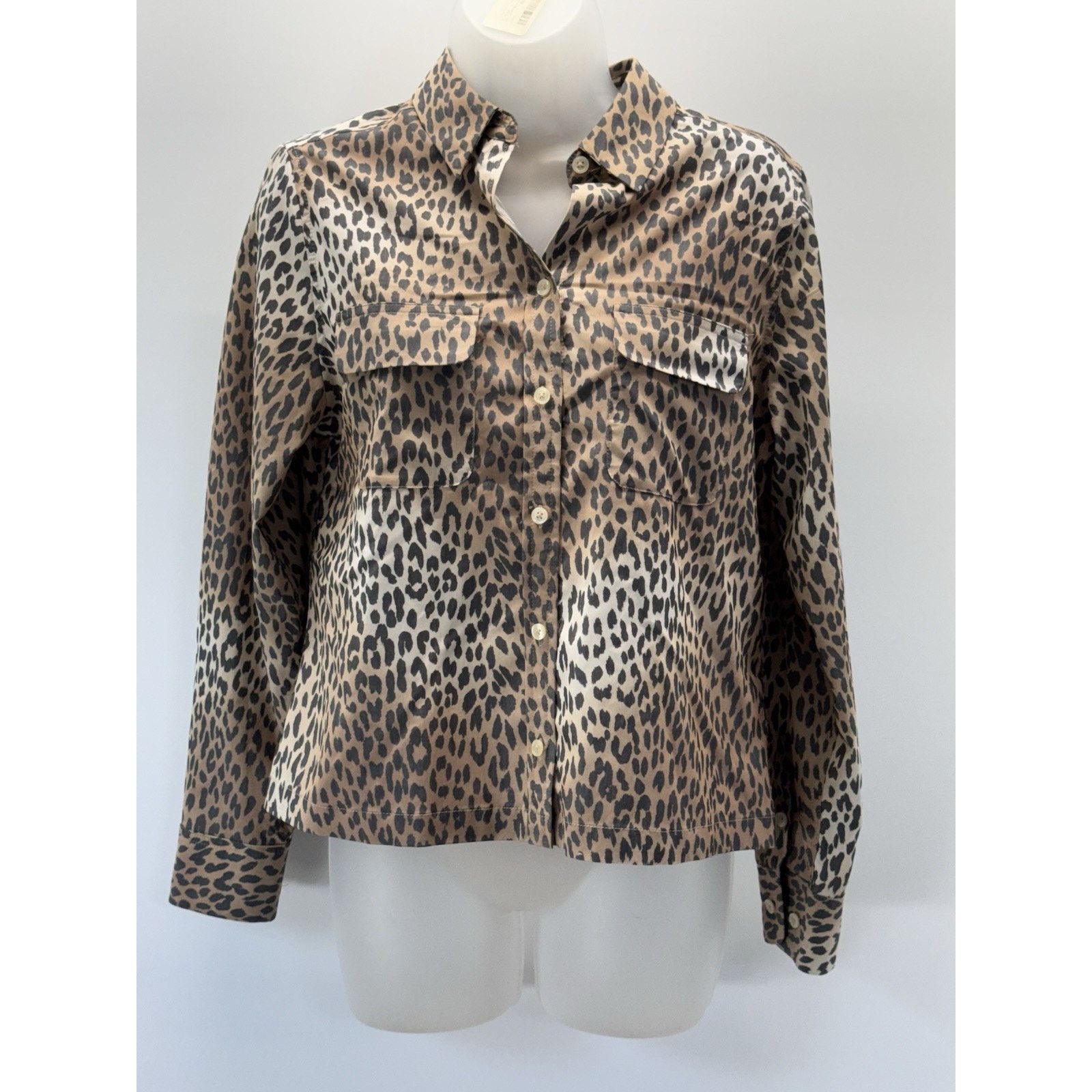 Chicos Chico's Button-Down Tunic Animal Print Pockets Women’s 0 Size S / US 4 / IT 40 - 1 Thumbnail