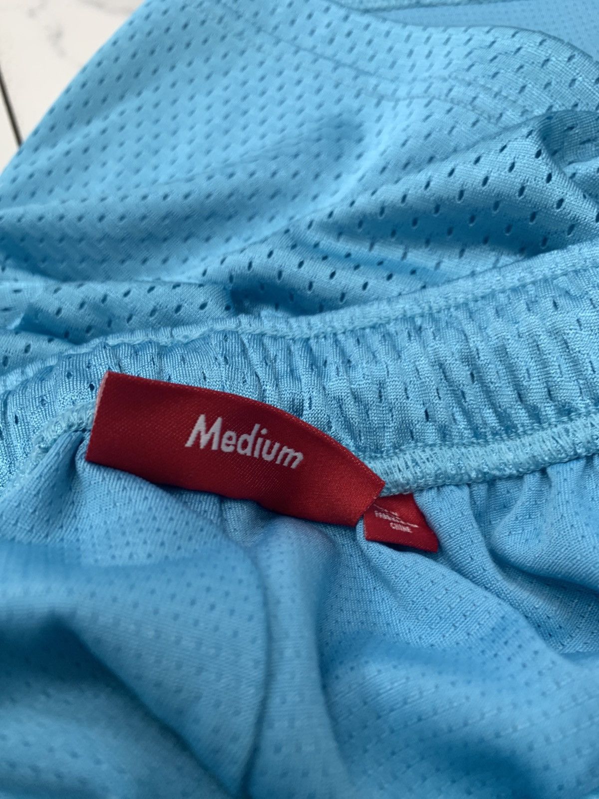 Supreme Supreme Small Box Baggy Mesh Short (SS25) "Light Blue” Size US 32 / EU 48 - 4 Thumbnail