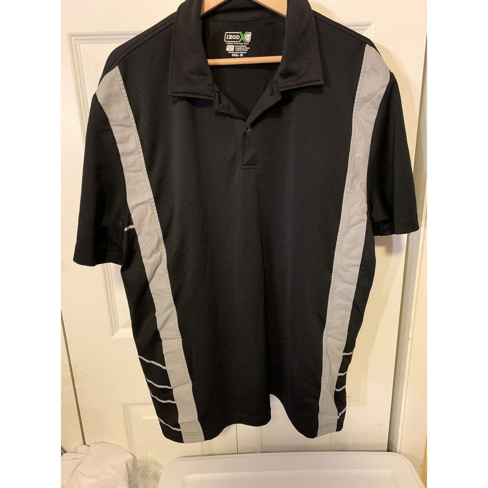 Izod IZOD Golf Men’s Sz XL Polo Shirt Black Cool-FX Extreme Funct Size US XL / EU 56 / 4 - 9 Thumbnail