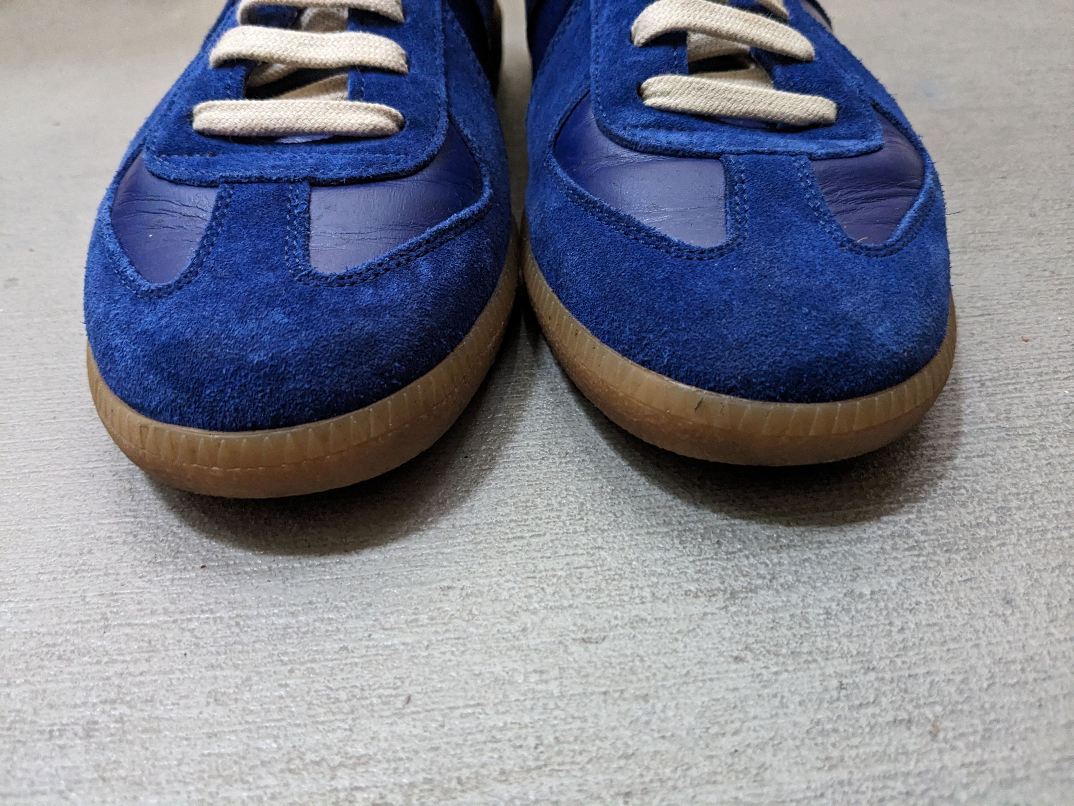 Maison Margiela Maison Margiela GAT Replica 9 42 Blue Leather High Tops Size US 9 / EU 42 - 2 Thumbnail