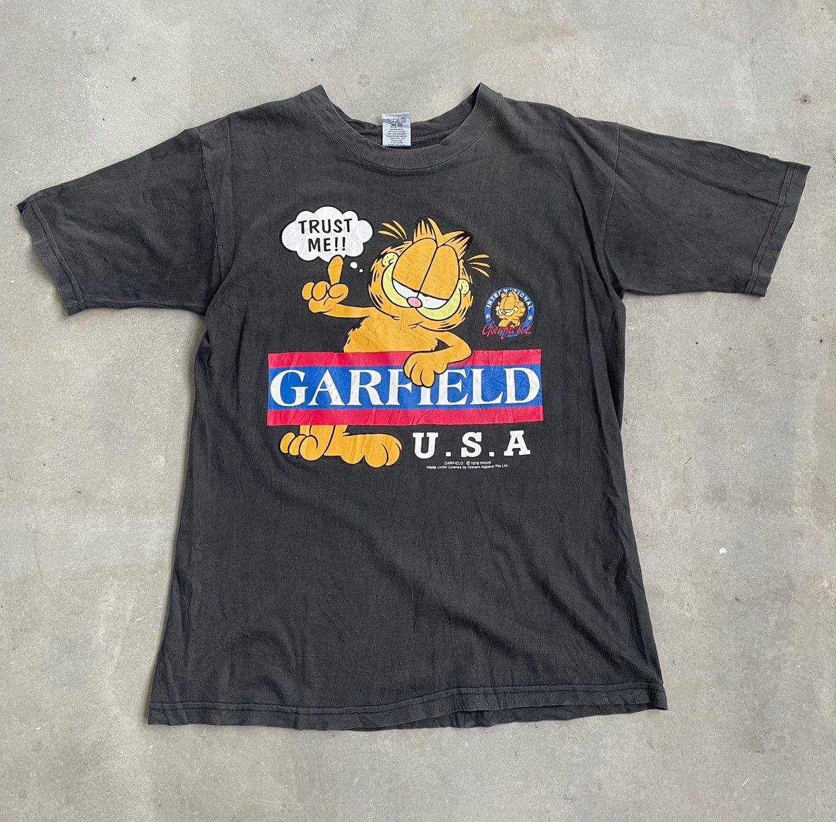 Vintage VINTAGE GARFIELD U.S.A SUNFADED TEE Size US S / EU 44-46 / 1 - 1 Thumbnail