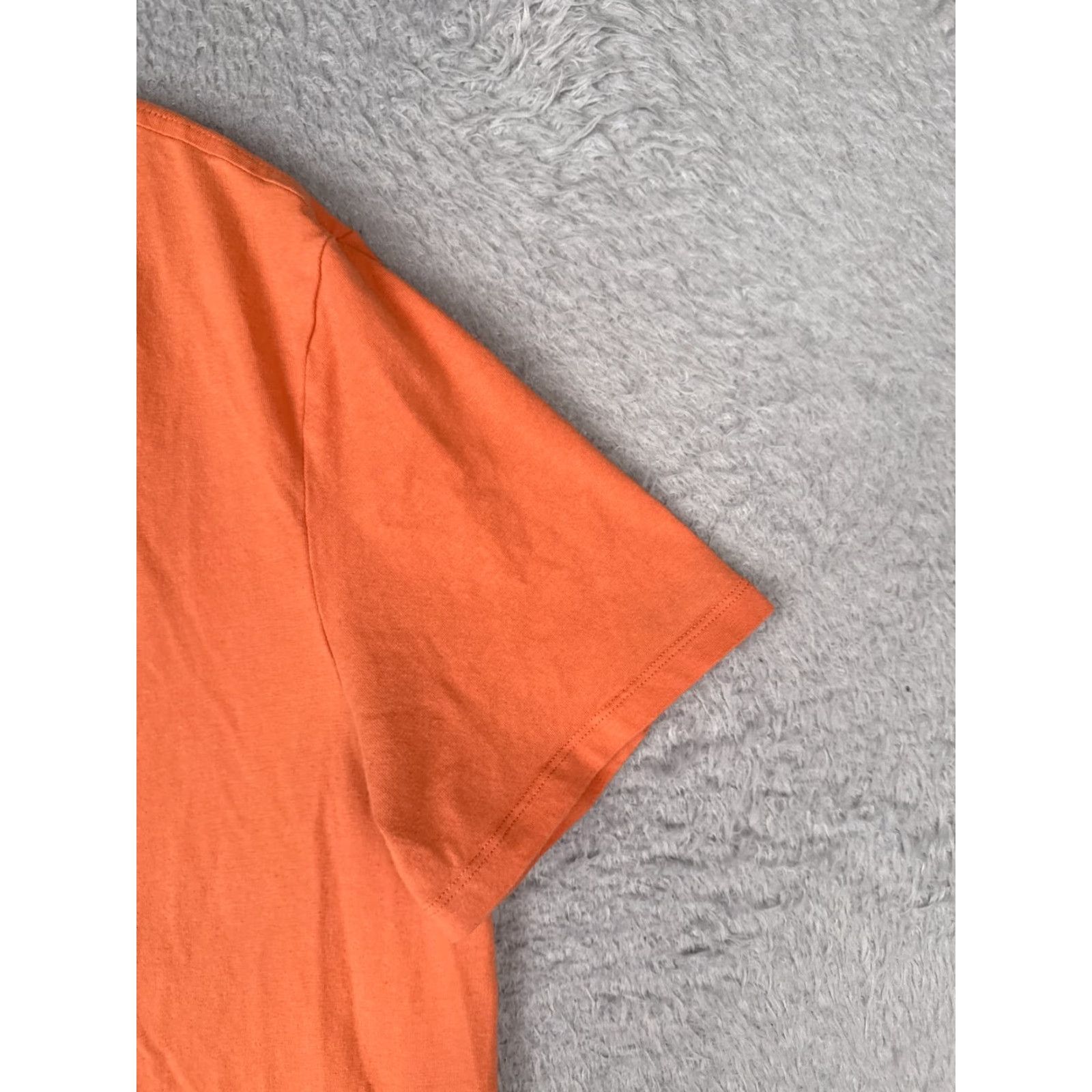 Tommy Hilfiger Tommy Hilfiger Shirt Adult Medium Orange V-Neck Cotton Blend Short Sleeve Size M / US 6-8 / IT 42-44 - 2 Thumbnail