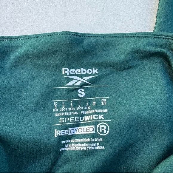 Reebok NWT REEBOK WOMEN’S HIGH RISE GREEN TIGHTS LEGGINGS SZ SMALL Size 24" / US 00 / IT 34 - 2 Thumbnail