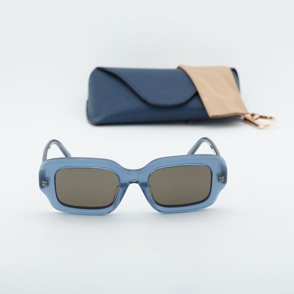 Loewe Loewe LW40158F 84E Sunglasses Shiny Blue Rectangle Frame Size ONE SIZE - 10 Thumbnail