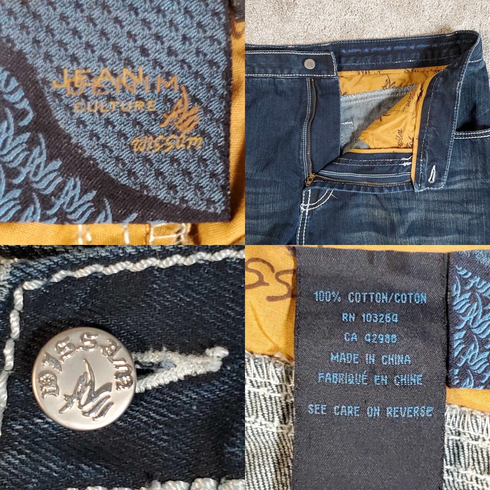 Vintage VINTAGE Al Wissam Jeans Mens 40x29 Blue Denim Cotton Straight 40 29 Inches Size US 40 / EU 56 - 8 Thumbnail