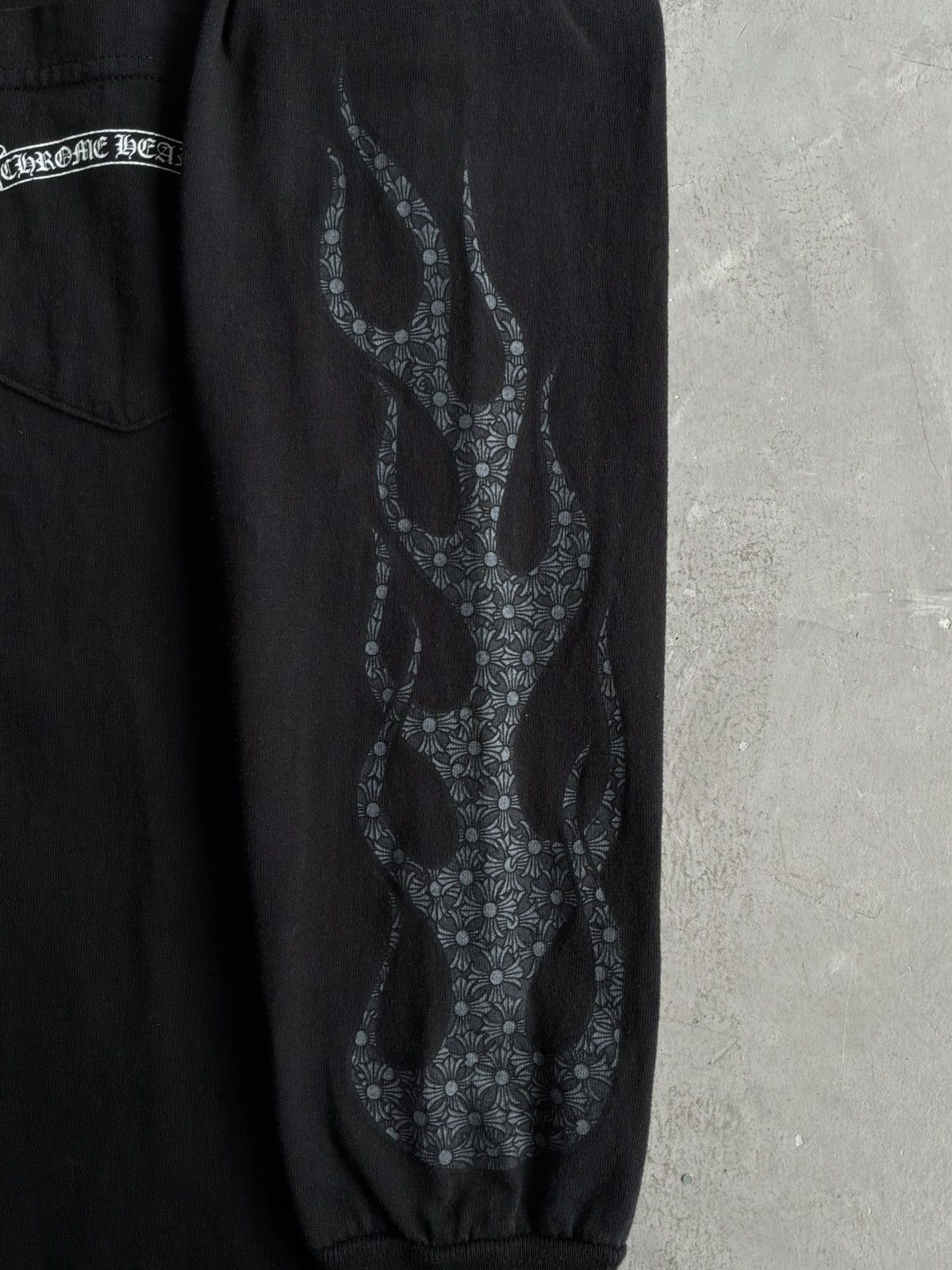 Chrome Hearts Rare 90s - Flame Monogram Sleeve Longsleeves Size US S / EU 44-46 / 1 - 7 Thumbnail