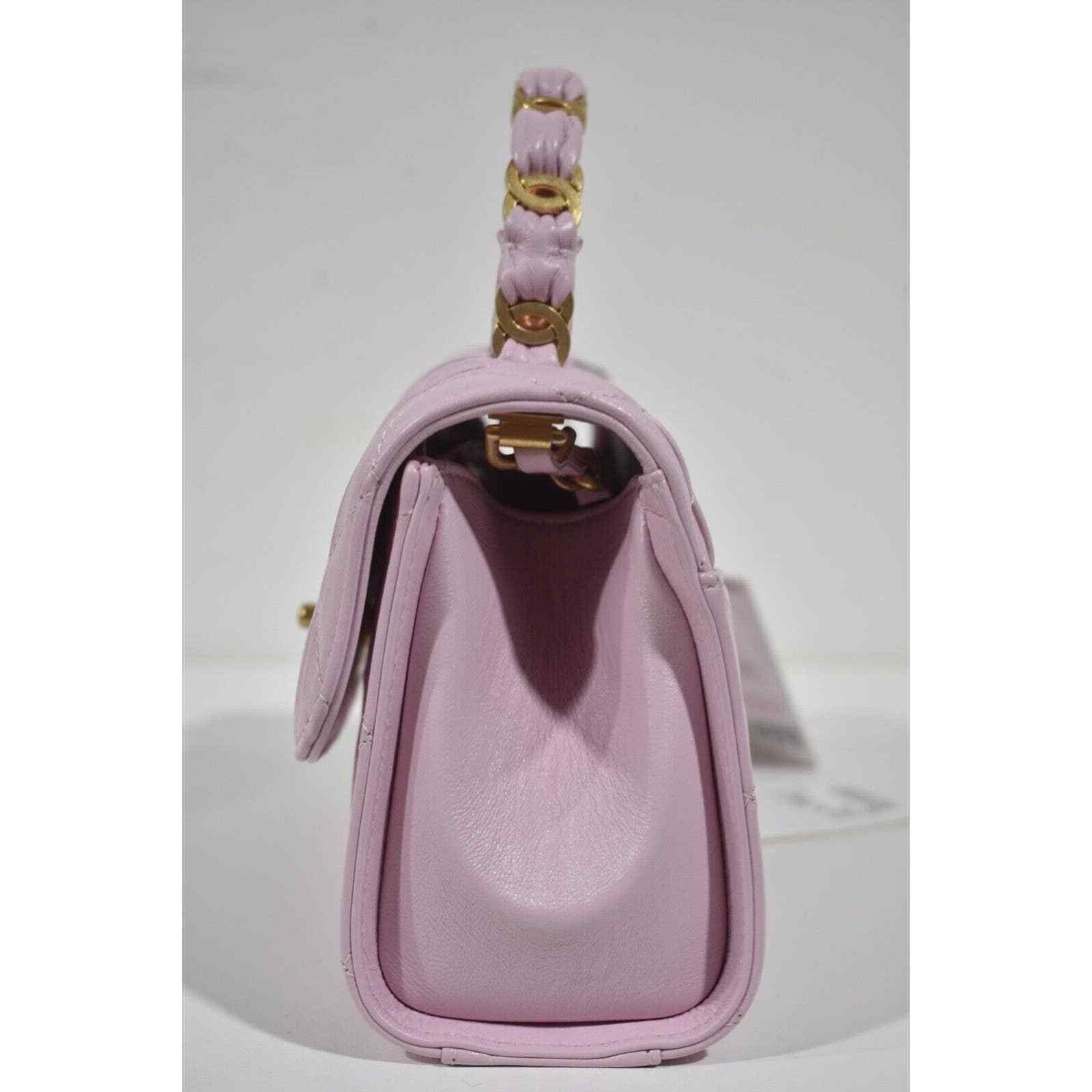Chanel Chanel Mini Flap Top Handle Gold Chain Quilted Crossbody Bag Size ONE SIZE - 8 Thumbnail
