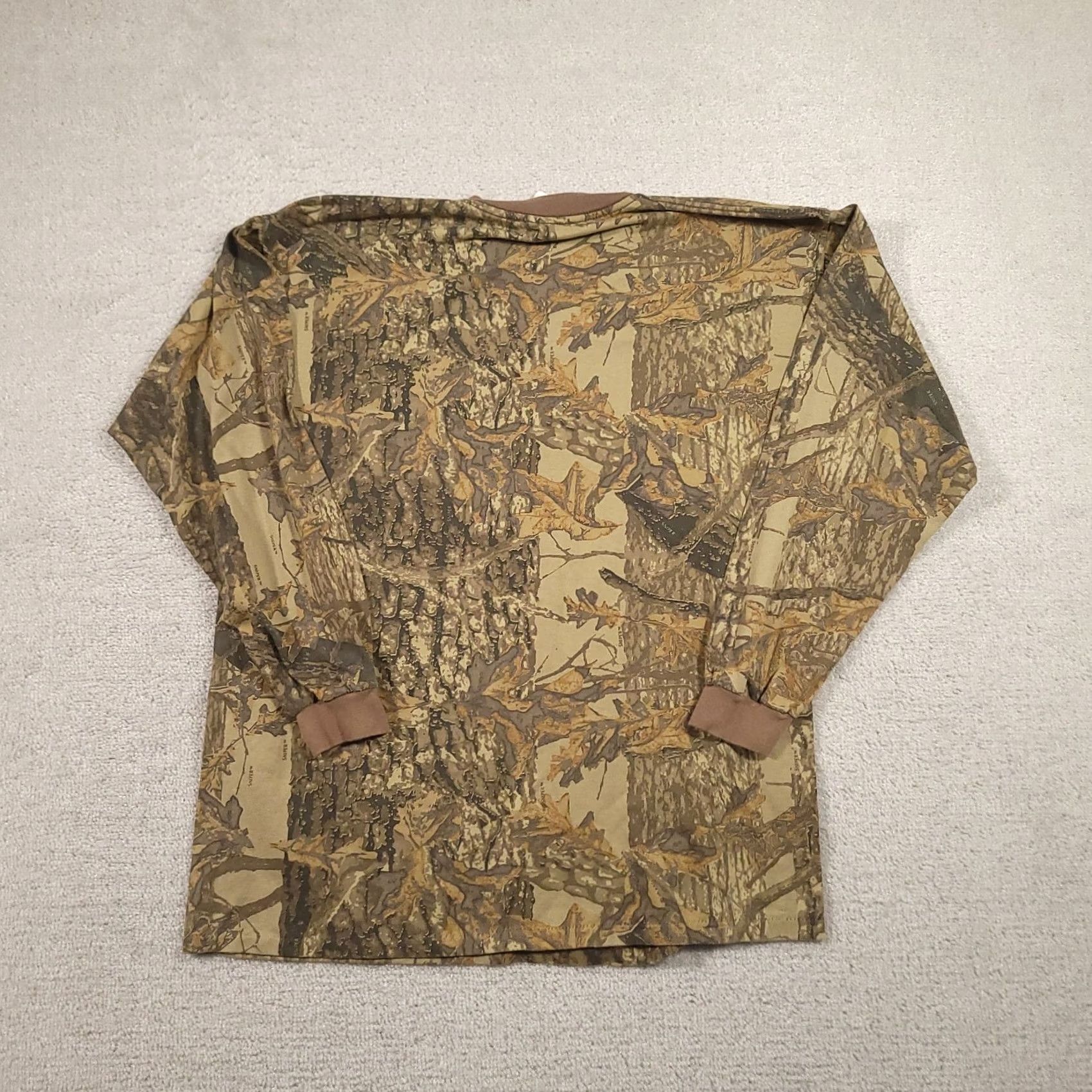 Vintage VINTAGE SNIPER T Shirt Adult XL Brown Tree Camo Long Sleeve Crew Neck Ace Sportswear Men 80s 90s Outdoor Sports Camouflage Jersey Cotton Classic Shirt Size US XL / EU 56 / 4 - 7 Thumbnail
