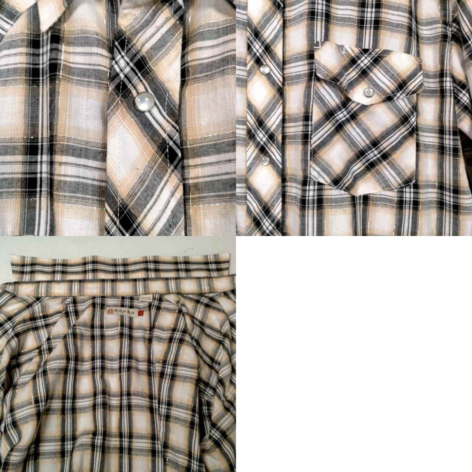 Roper Roper Western Shirt Men L Multicolor Plaid Snap Cowboy Rust Belted Metallic Accents Long Sleeve Button-Up Casual Workwear Filigreed? Size US L / EU 52-54 / 3 - 10 Thumbnail