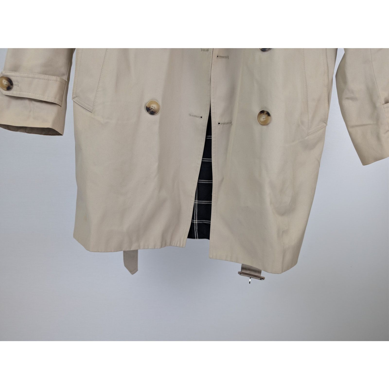 Sandro o1rshd1 CC20 double-breasted belted trench coat in beige Size US L / EU 52-54 / 3 - 4 Thumbnail